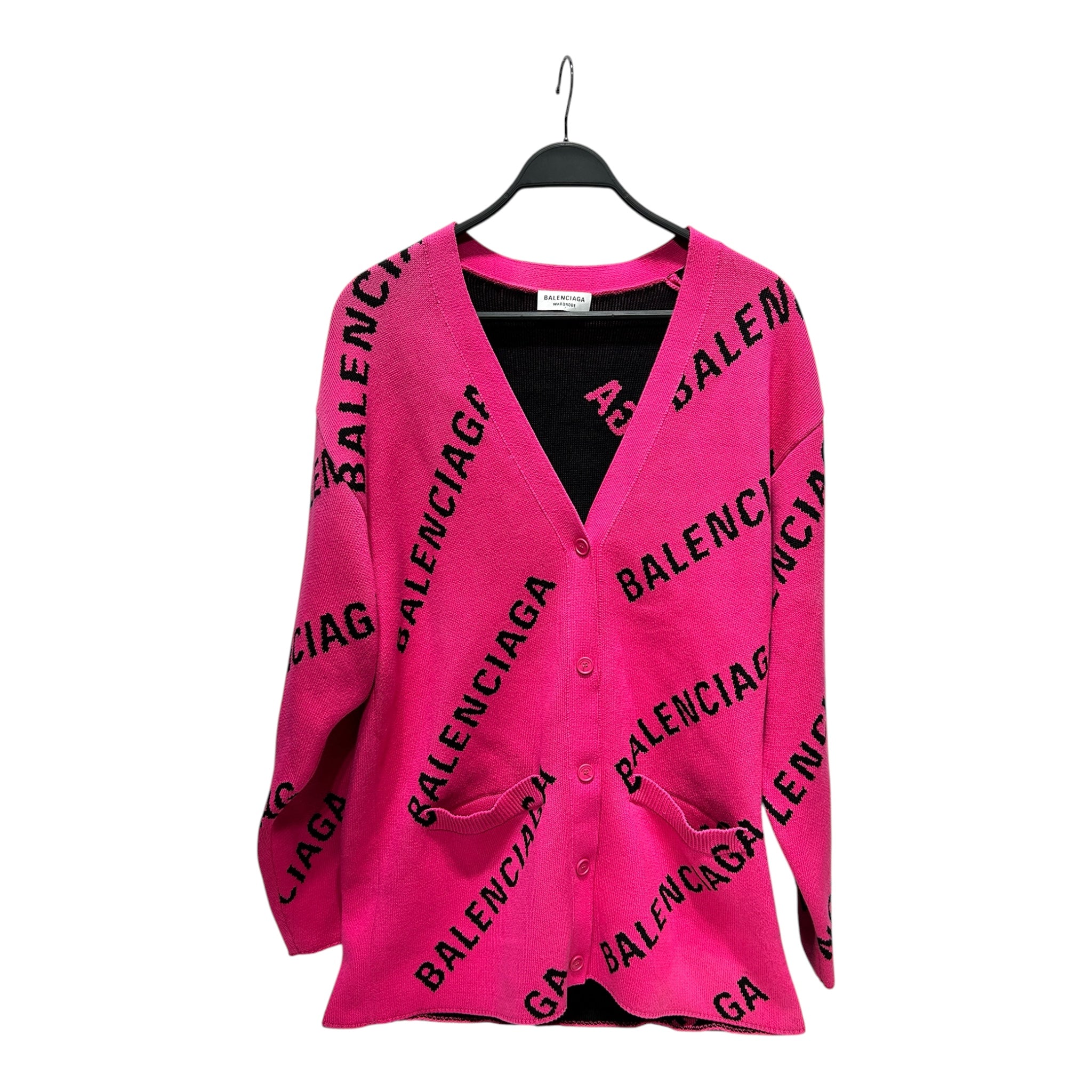 BALENCIAGA/Cardigan/S/All Over Print/Cotton/PNK/ALL OVER LOGO view 1