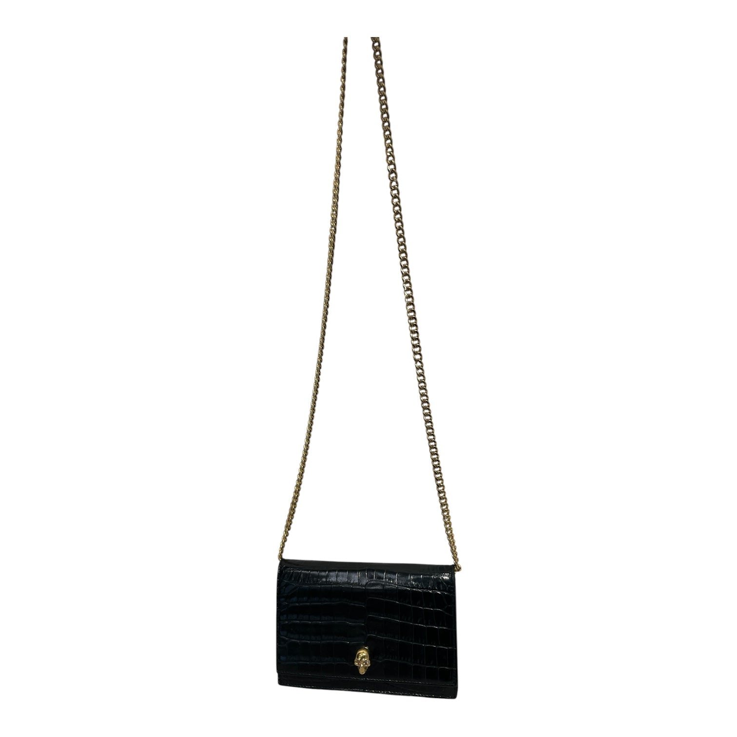 Alexander McQueen/Cross Body Bag/Animal Pattern/Leather/BLK/ view 1