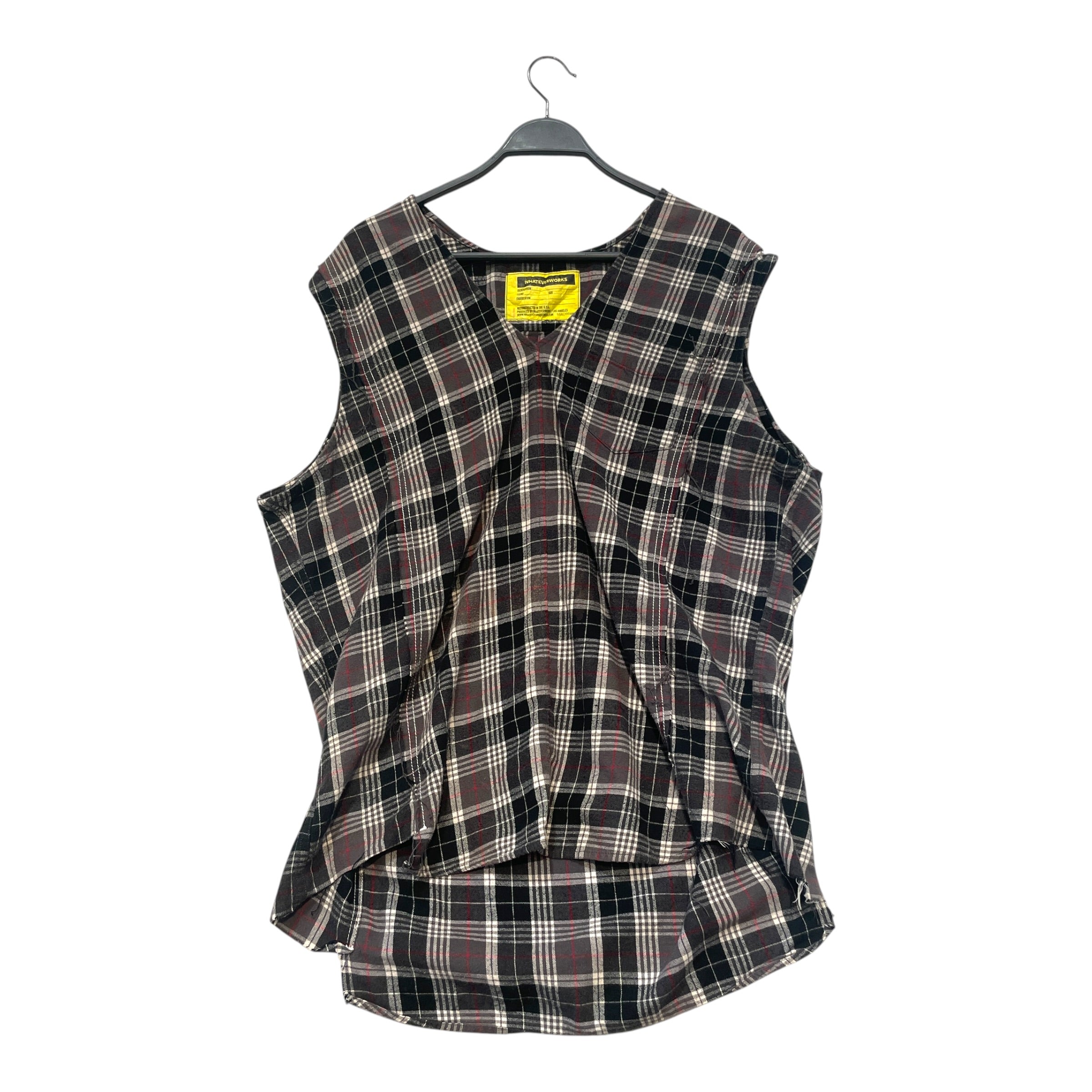 Whateverworks/Tank Top/Cotton/GRY/Plaid/ view 1