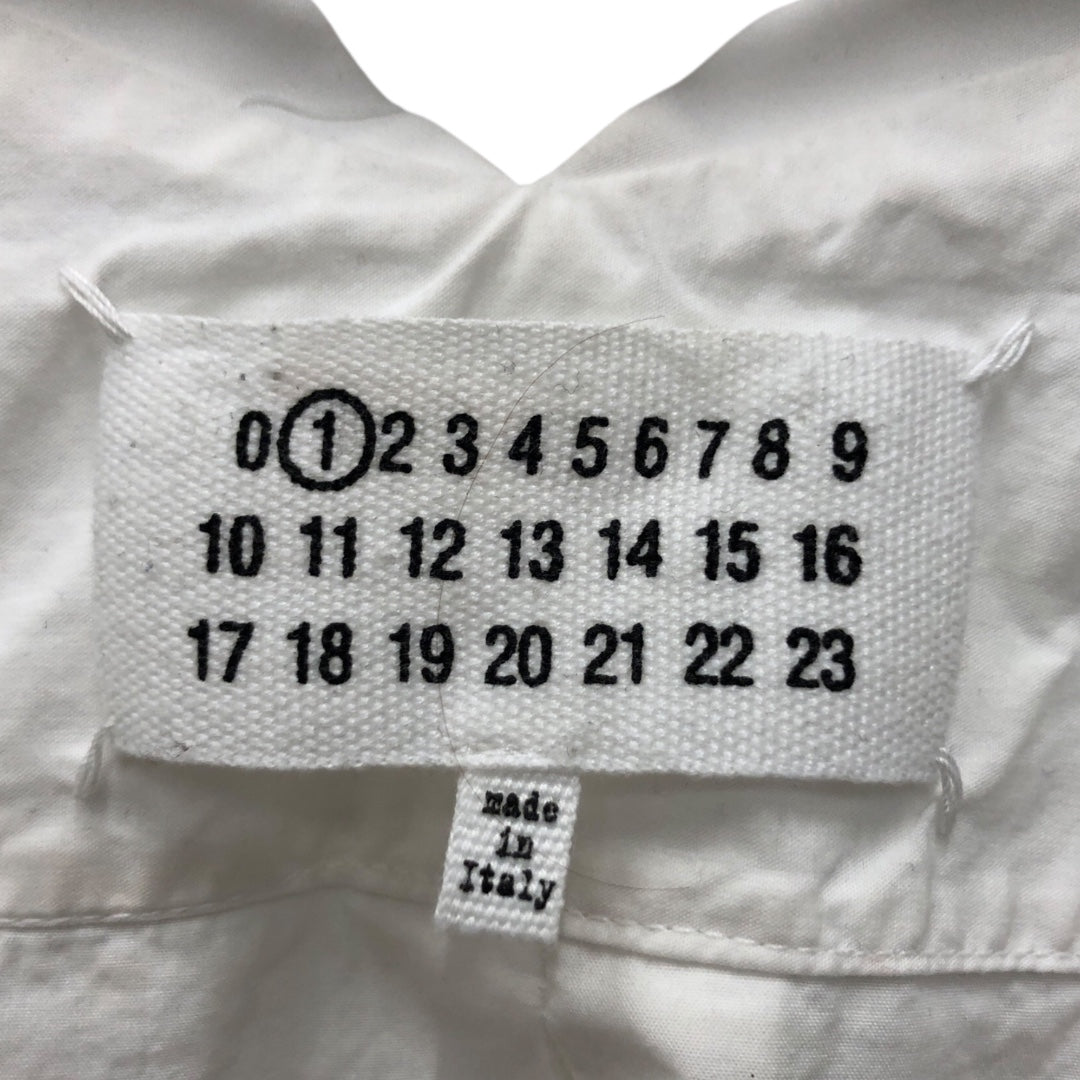 Maison Margiela/Cut & Sew/44/Cotton/WHT/open wide collar sleevless top view 3