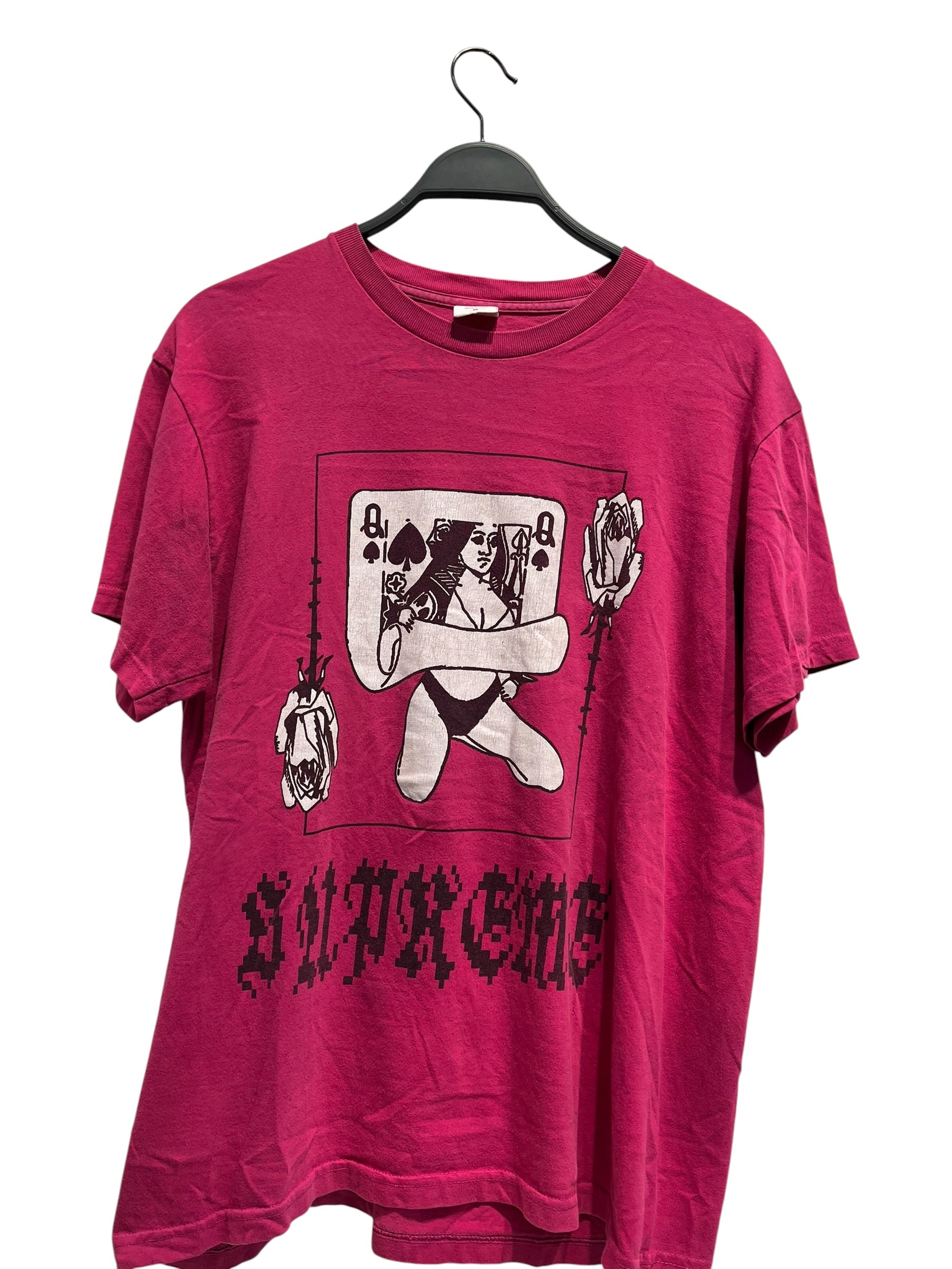 Supreme/T-Shirt/M/Cotton/PNK/All Over Print/QUEEN OF SPADES view 1
