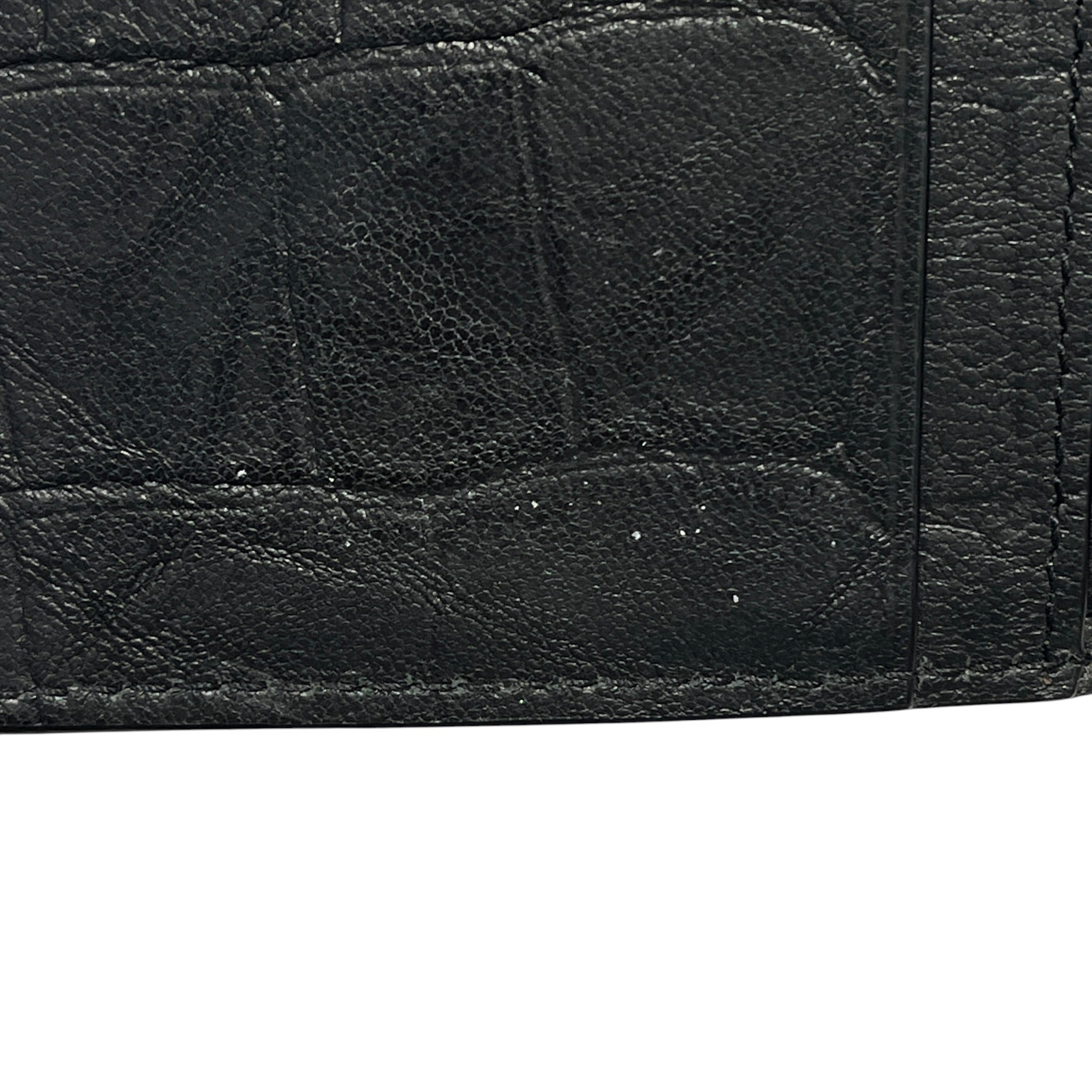 YVES SAINT LAURENT/Bifold Wallet/Leather/BLK/M's/COCODRILE EMBOSSED view 7