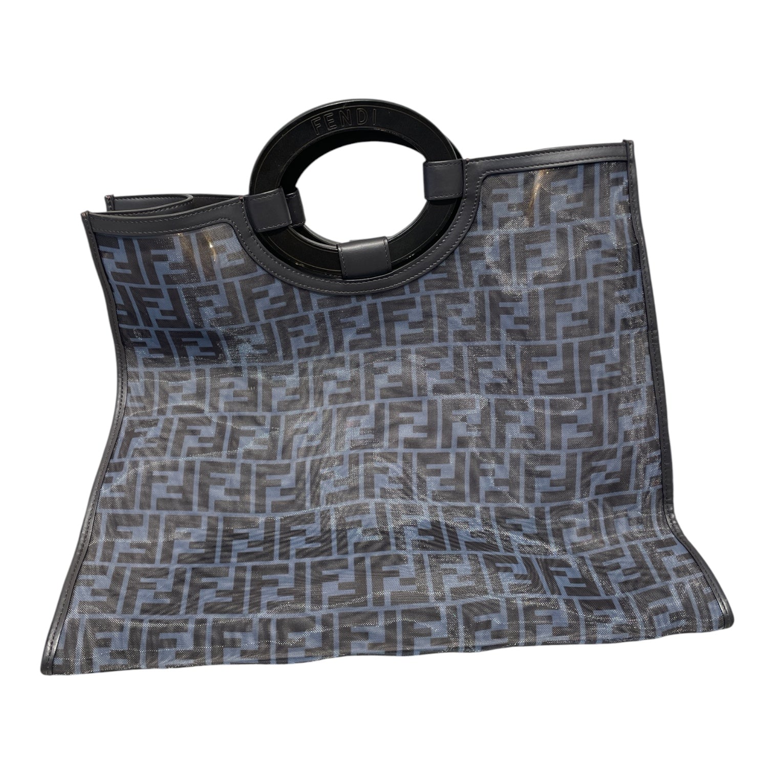 FENDI/Tote Bag/Cotton/BLK/runway shopper tote view 2