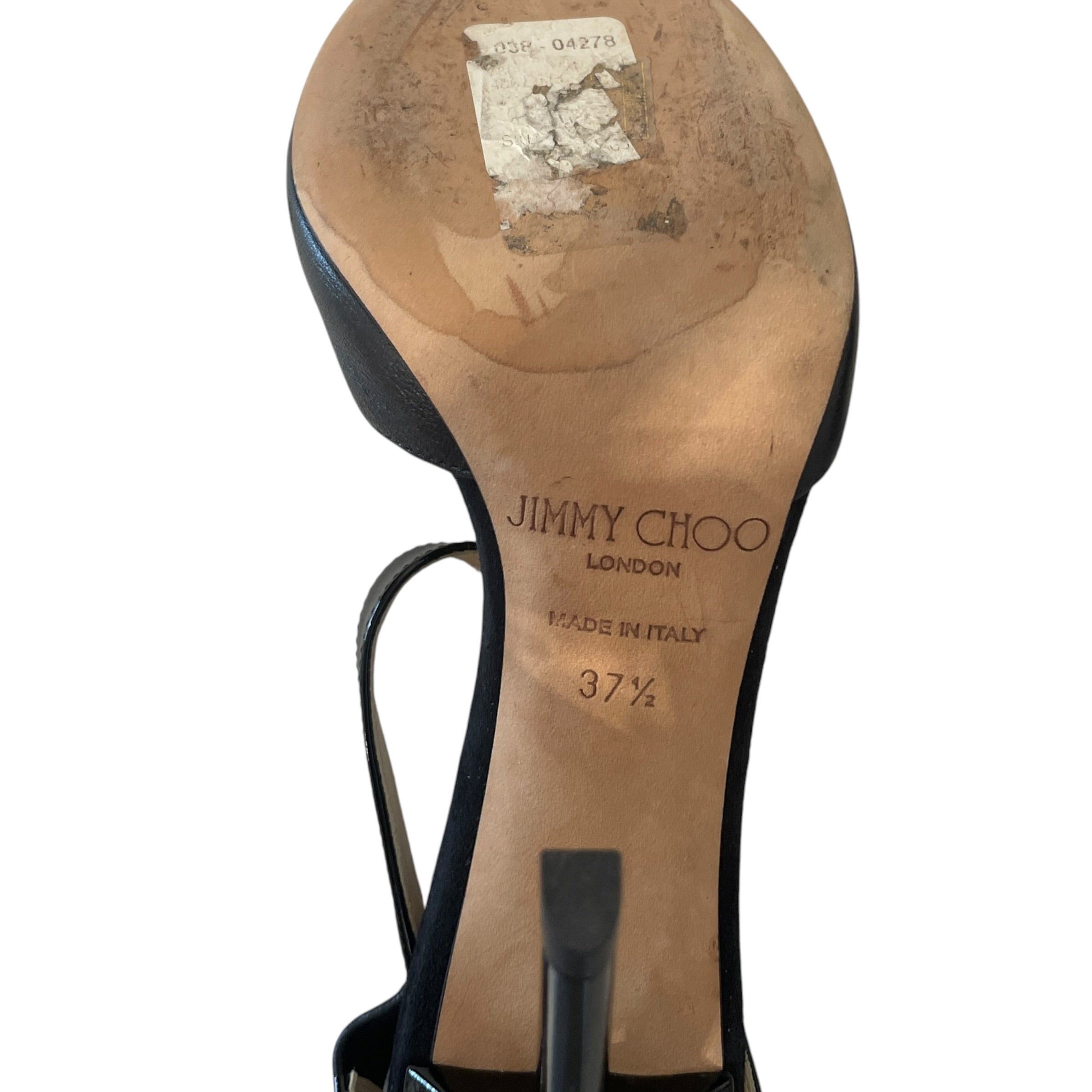 JIMMY CHOO/Heels/EU 37.5/Leather/BLK/Ankle Strap/ view 4