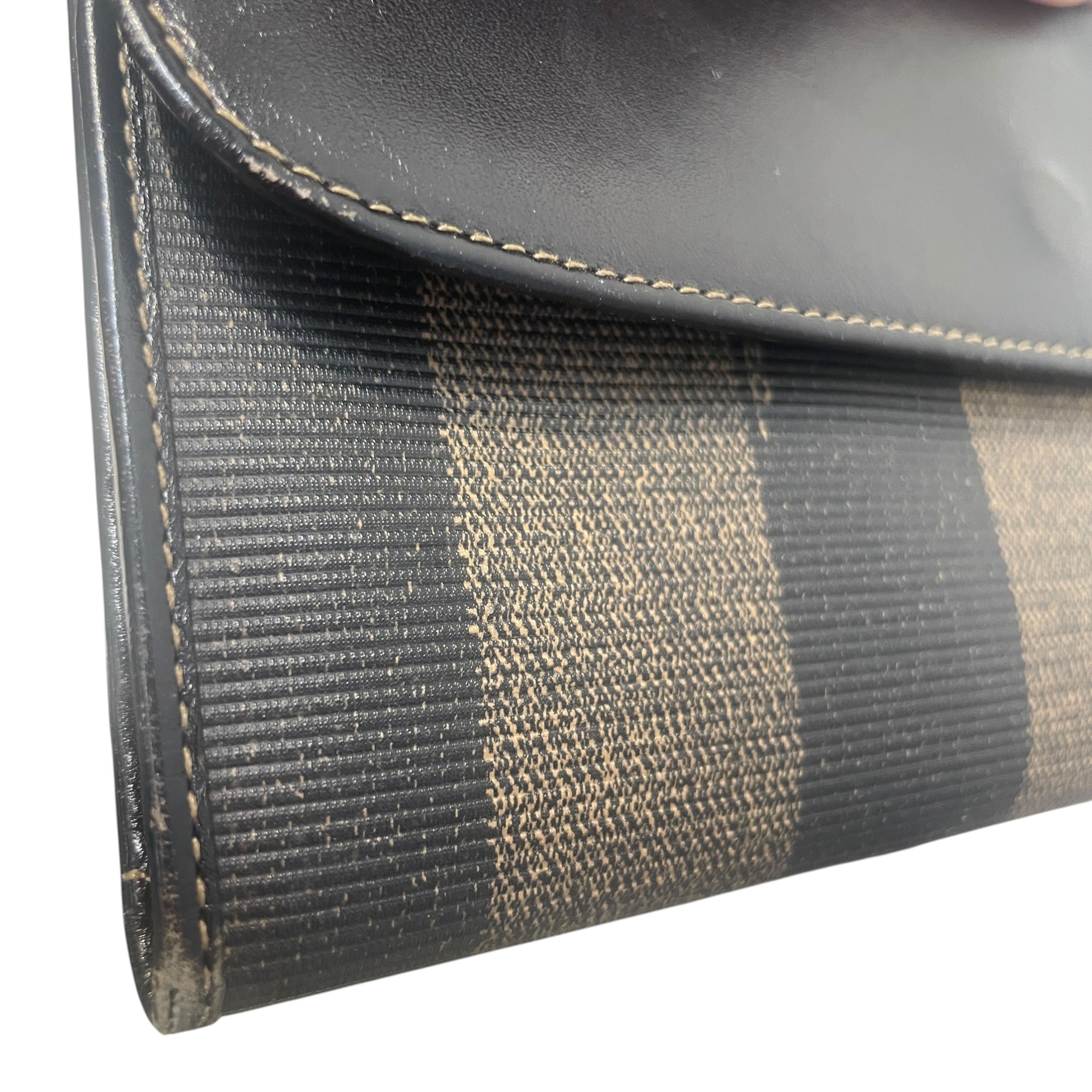 FENDI/Long Wallet/Monogram/Leather/BRW/L's/Pequin Stripe Snap Wallet view 4
