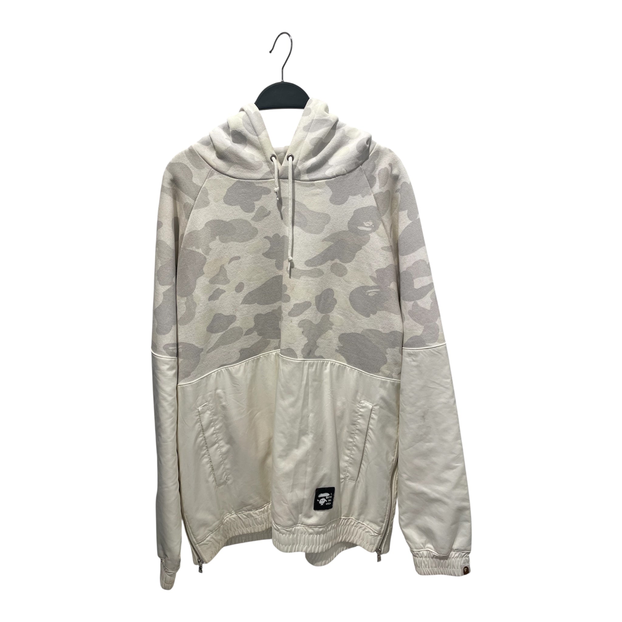 A BATHING APE/Hoodie/L/Camouflage/Cotton/WHT/GLOW IN THE DARK CAMO view 1