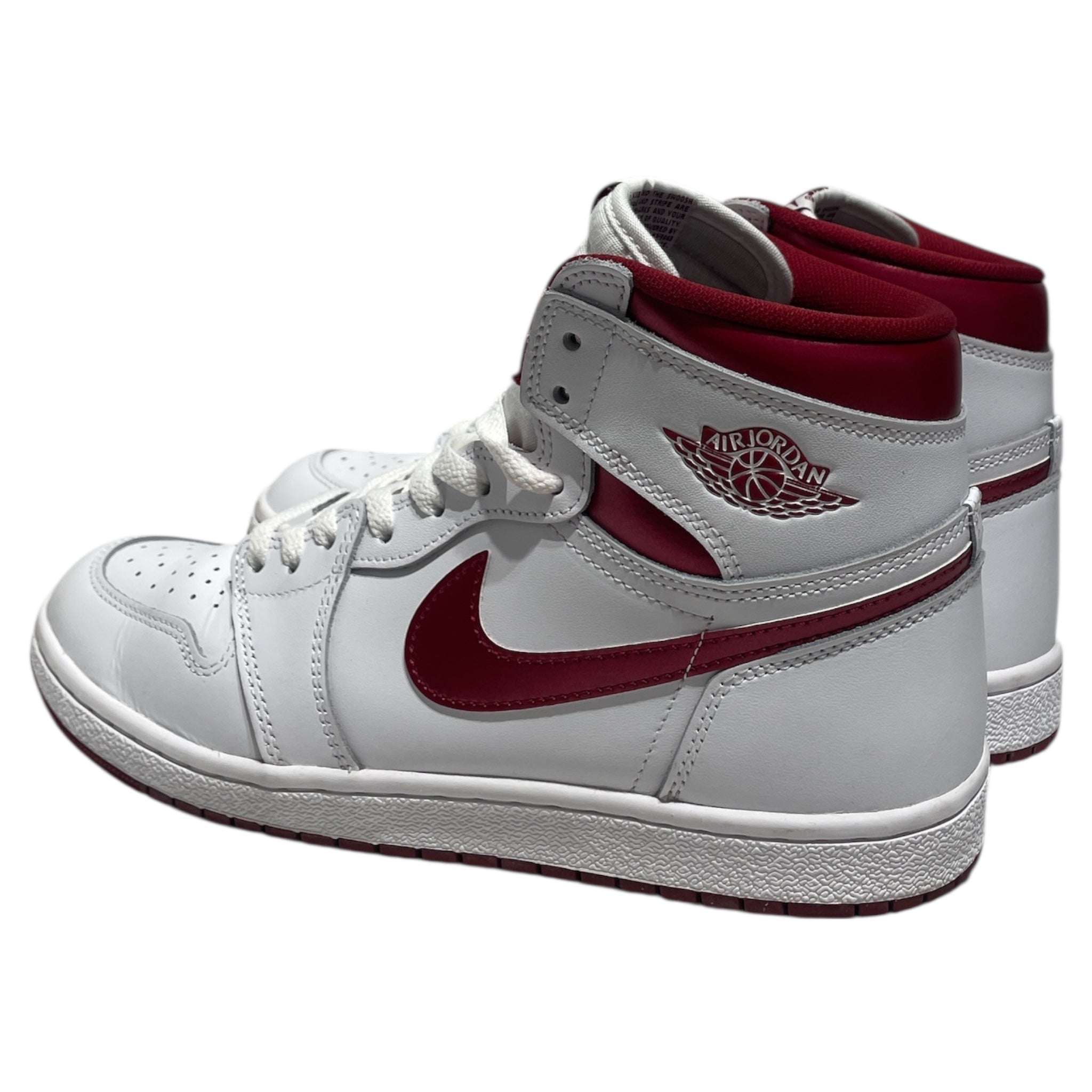 NIKE/Hi-Sneakers/US 10/Leather/WHT/METALLIC BURGUNDY view 2