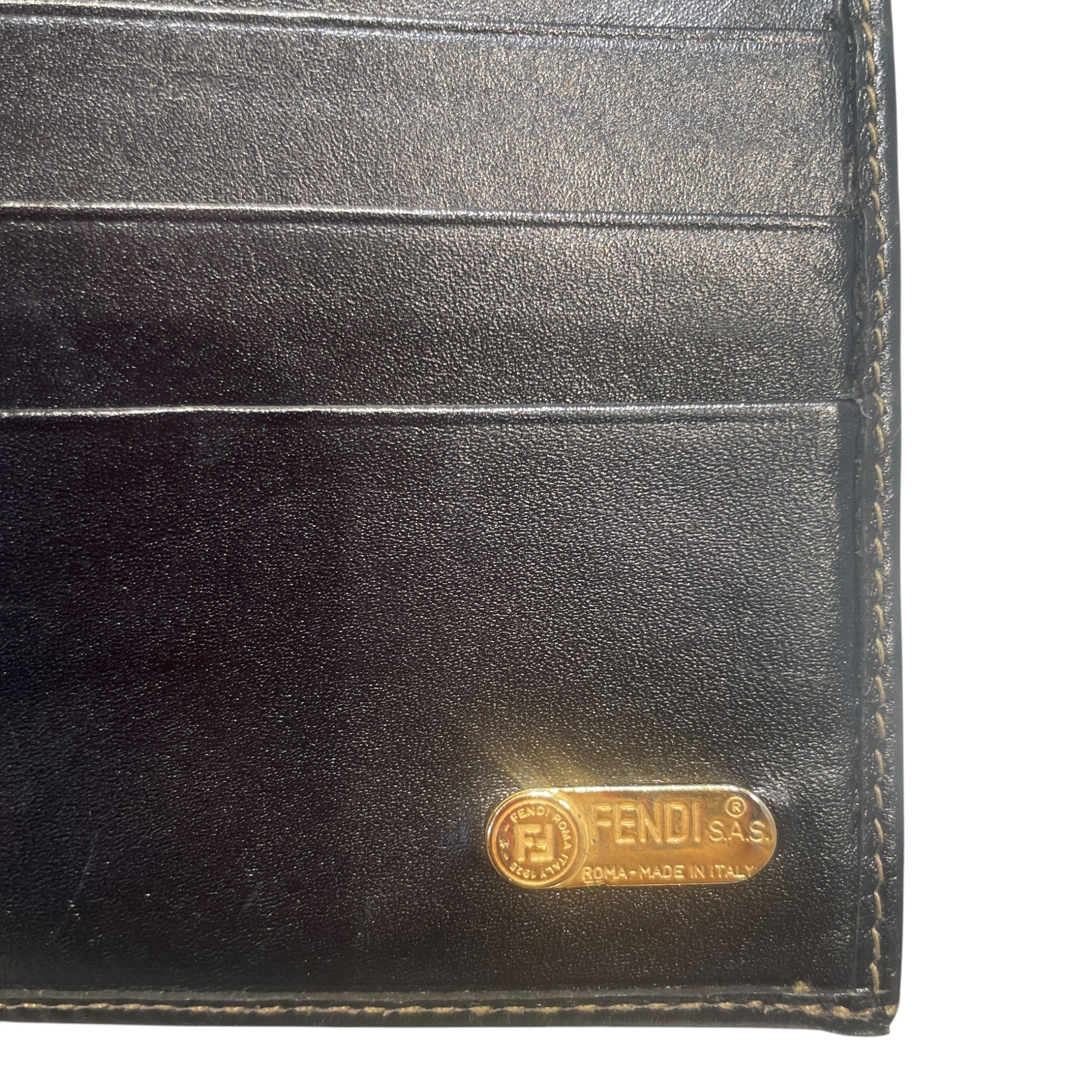FENDI/Long Wallet/Monogram/Leather/BRW/L's/Pequin Stripe Snap Wallet view 6