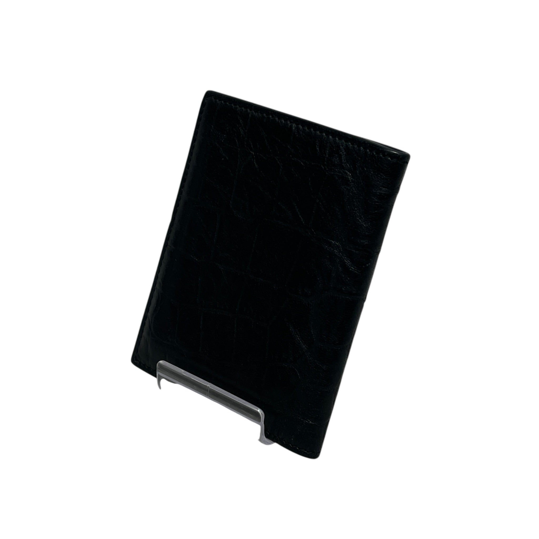 YVES SAINT LAURENT/Bifold Wallet/Leather/BLK/M's/COCODRILE EMBOSSED view 2