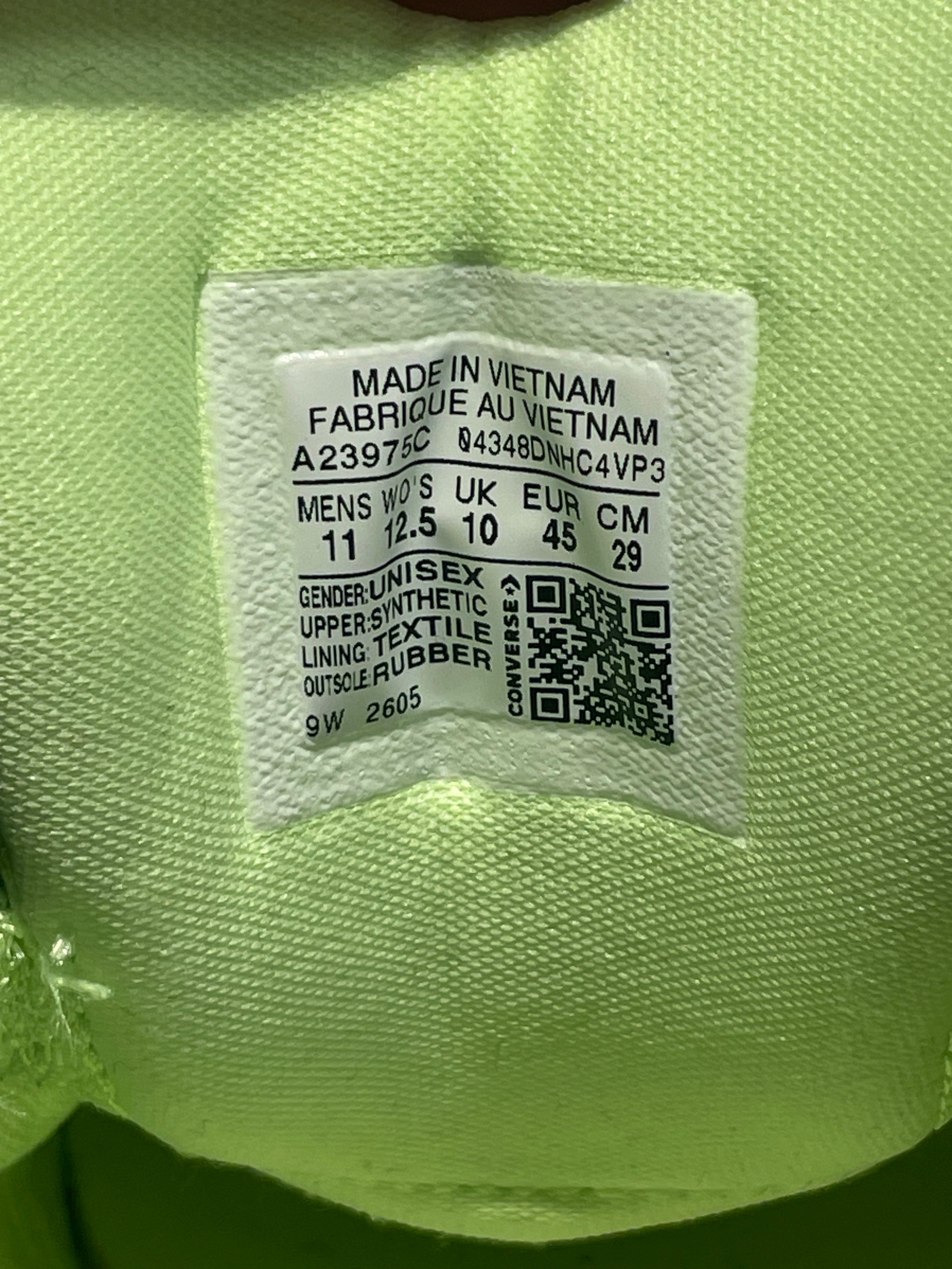 CONVERSE/Hi-Sneakers/US 11/Nylon/BLK/SHAI 001, NEON GREEN view 8