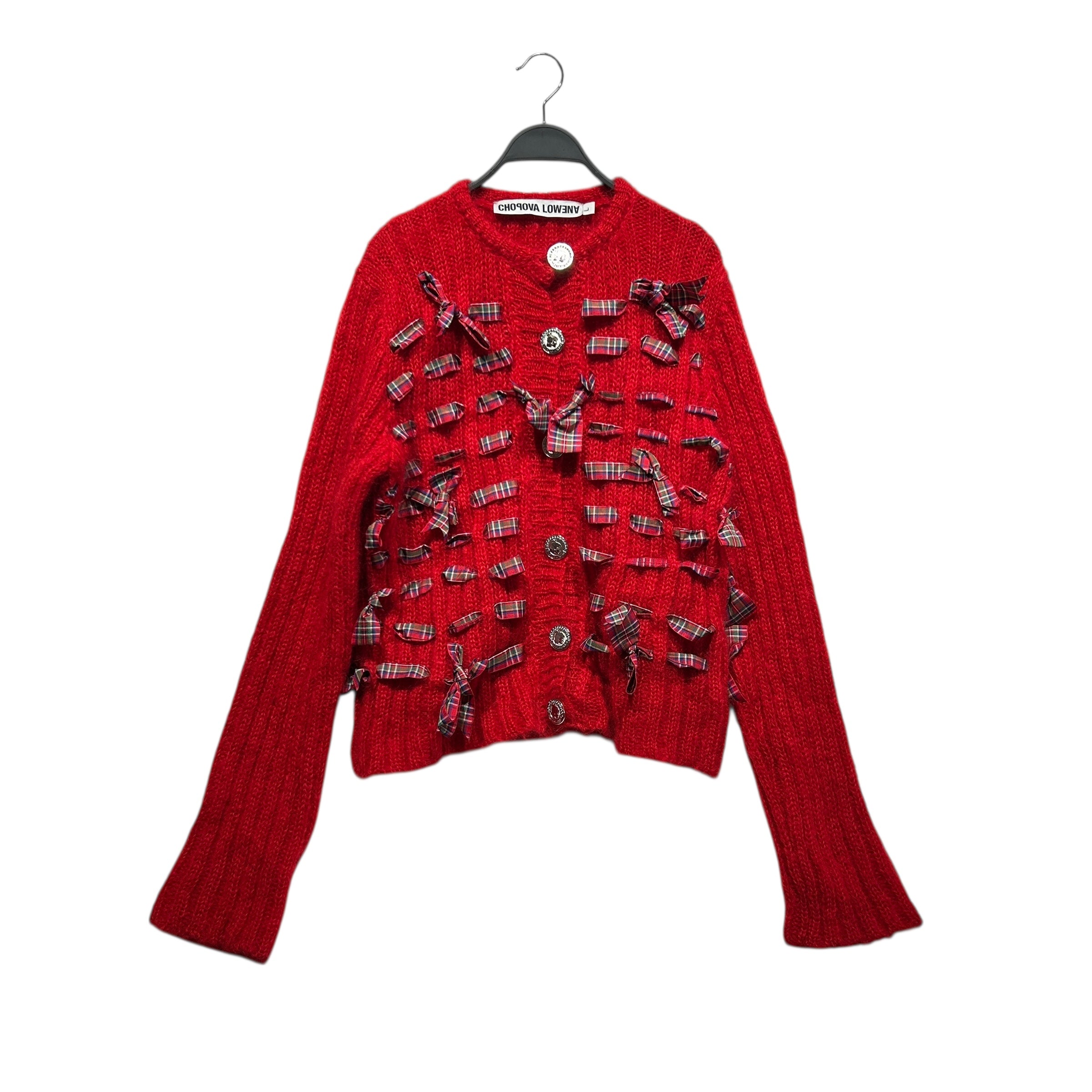 CHOPOVA LOWENA/Cardigan/L/Wool/RED/RIBBON view 1
