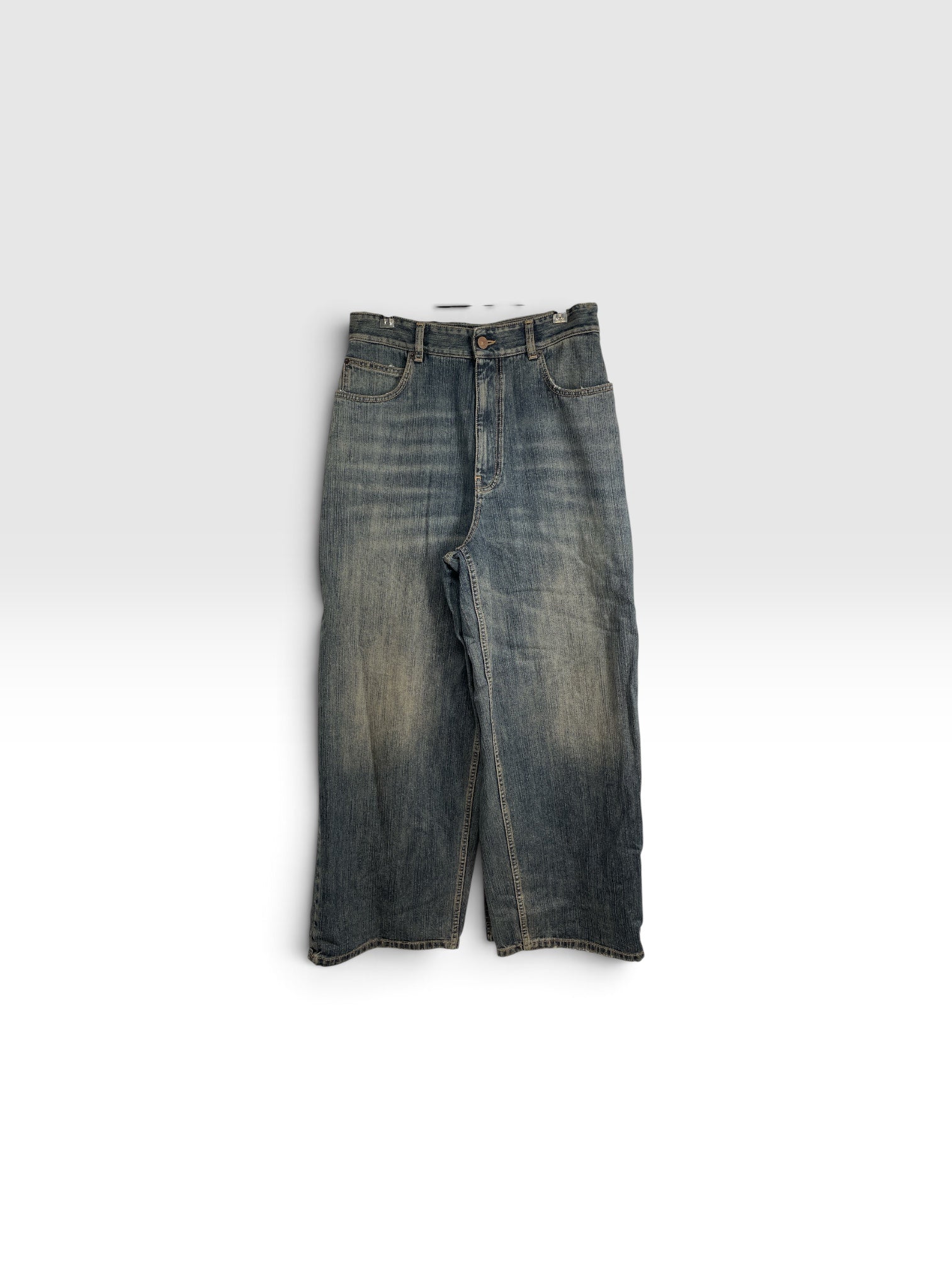 BALENCIAGA/Wide Leg Pants/S/Denim/IDG/2022 DOUBLE LAYERED SKIRT PNT view 1