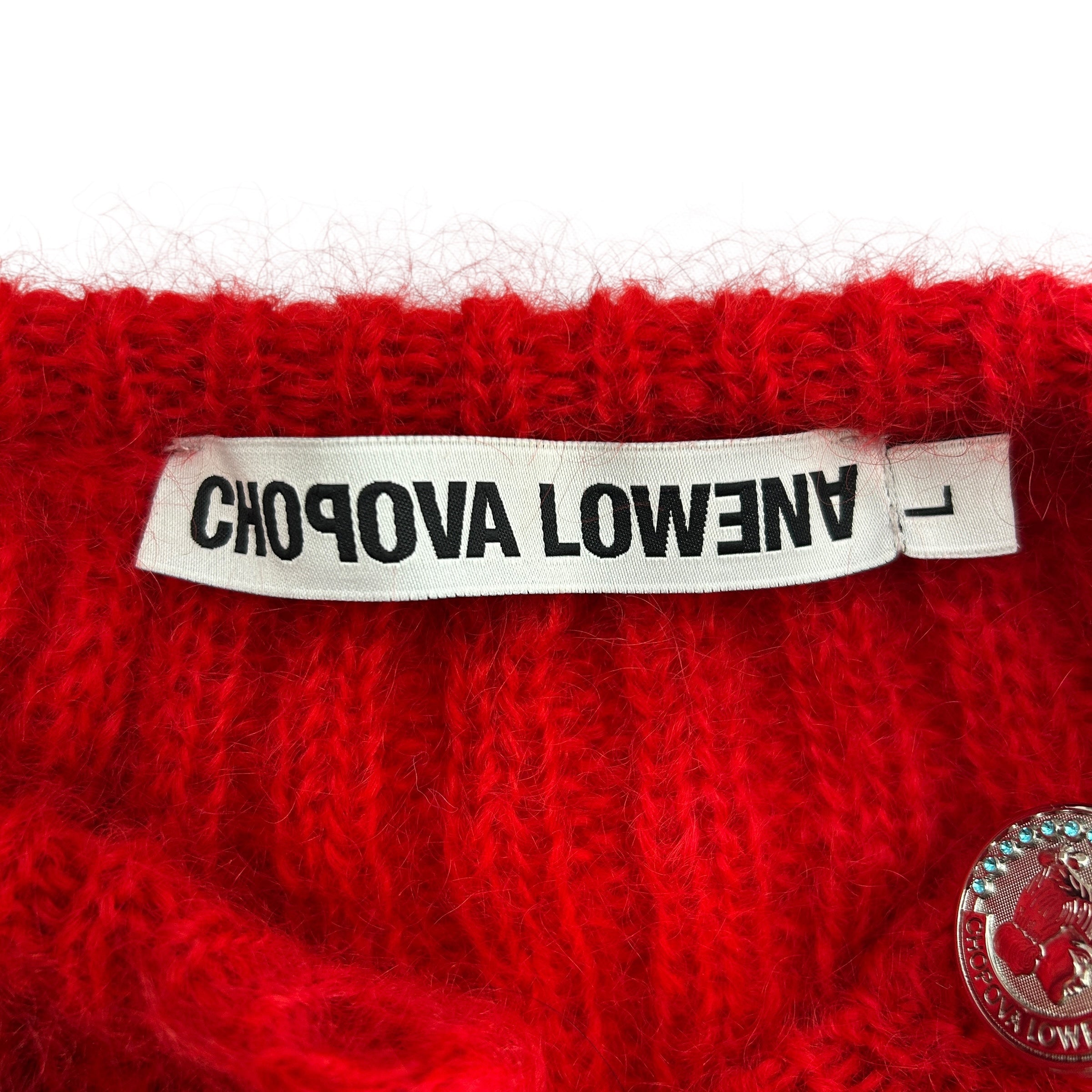 CHOPOVA LOWENA/Cardigan/L/Wool/RED/RIBBON view 3