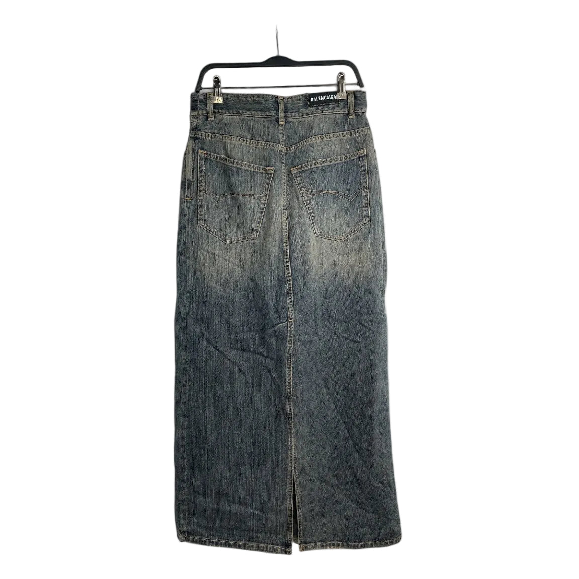 BALENCIAGA/Wide Leg Pants/S/Denim/IDG/2022 DOUBLE LAYERED SKIRT PNT view 2