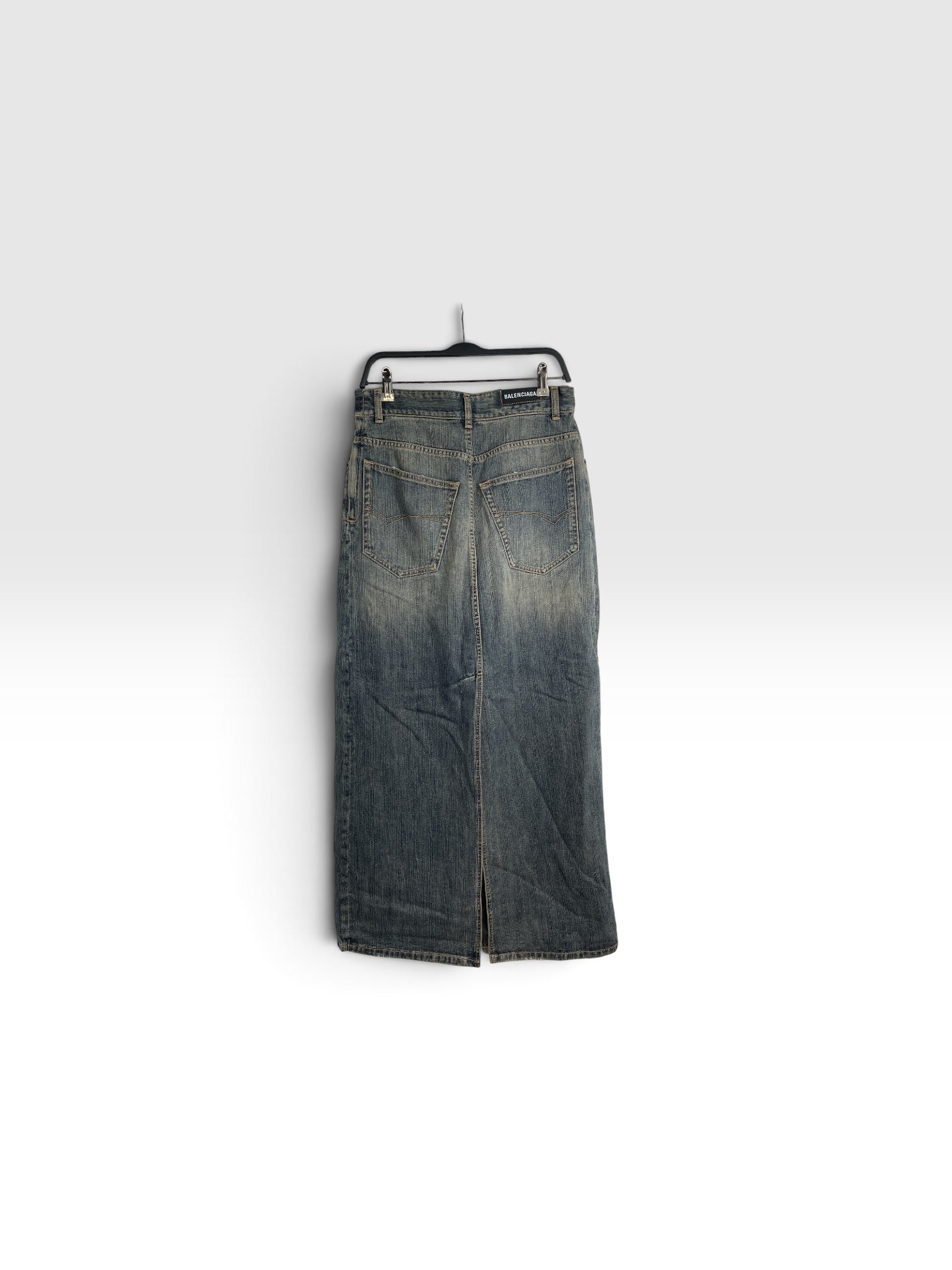 BALENCIAGA/Wide Leg Pants/S/Denim/IDG/2022 DOUBLE LAYERED SKIRT PNT view 2