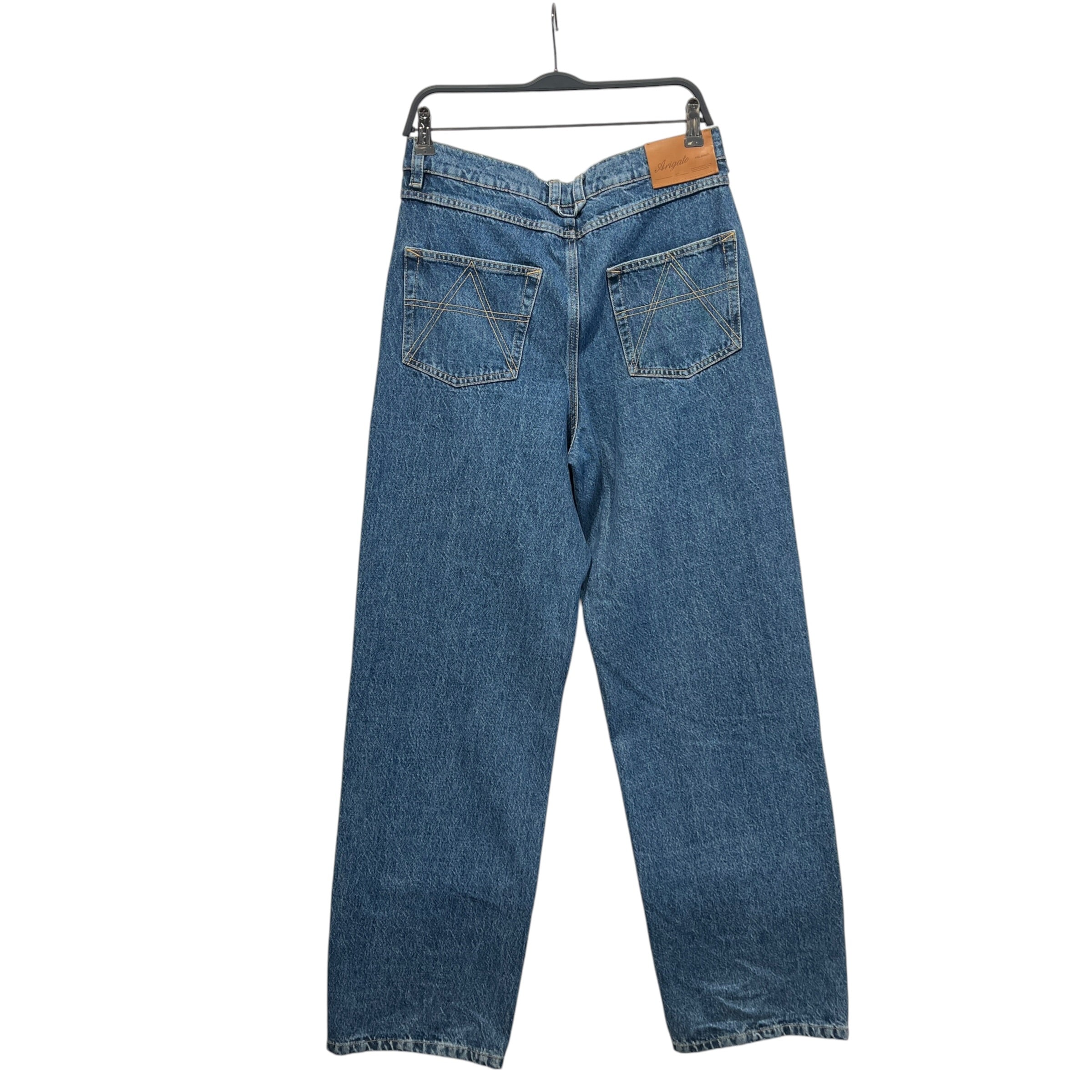 Axel Arigato /Straight Pants/32/Cotton/BLU/Button Fly/Floral Pattern/Zine Patchwork Jean view 2