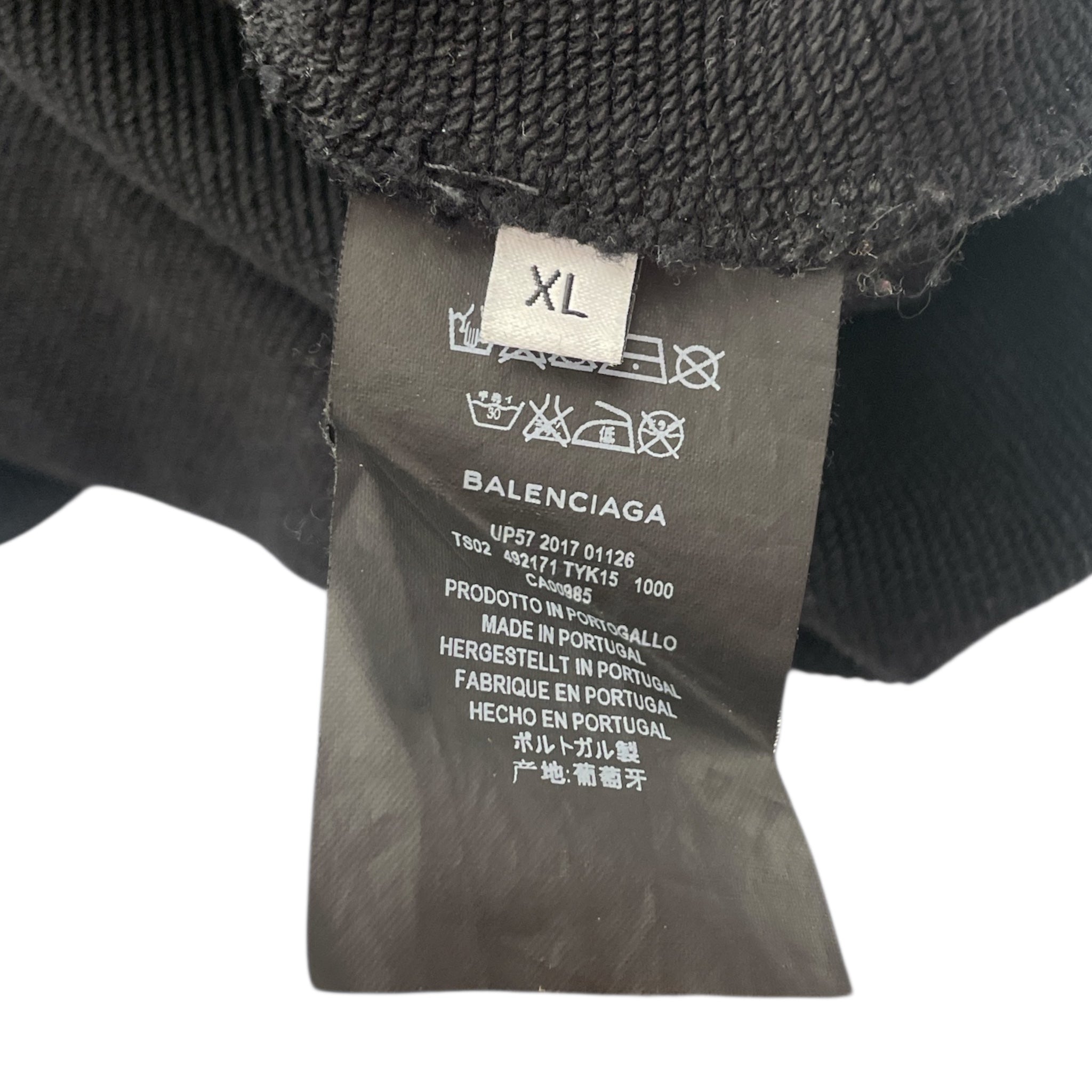 BALENCIAGA/Hoodie/XL/Cotton/BLK/cropped city  hoodie (2017) view 4