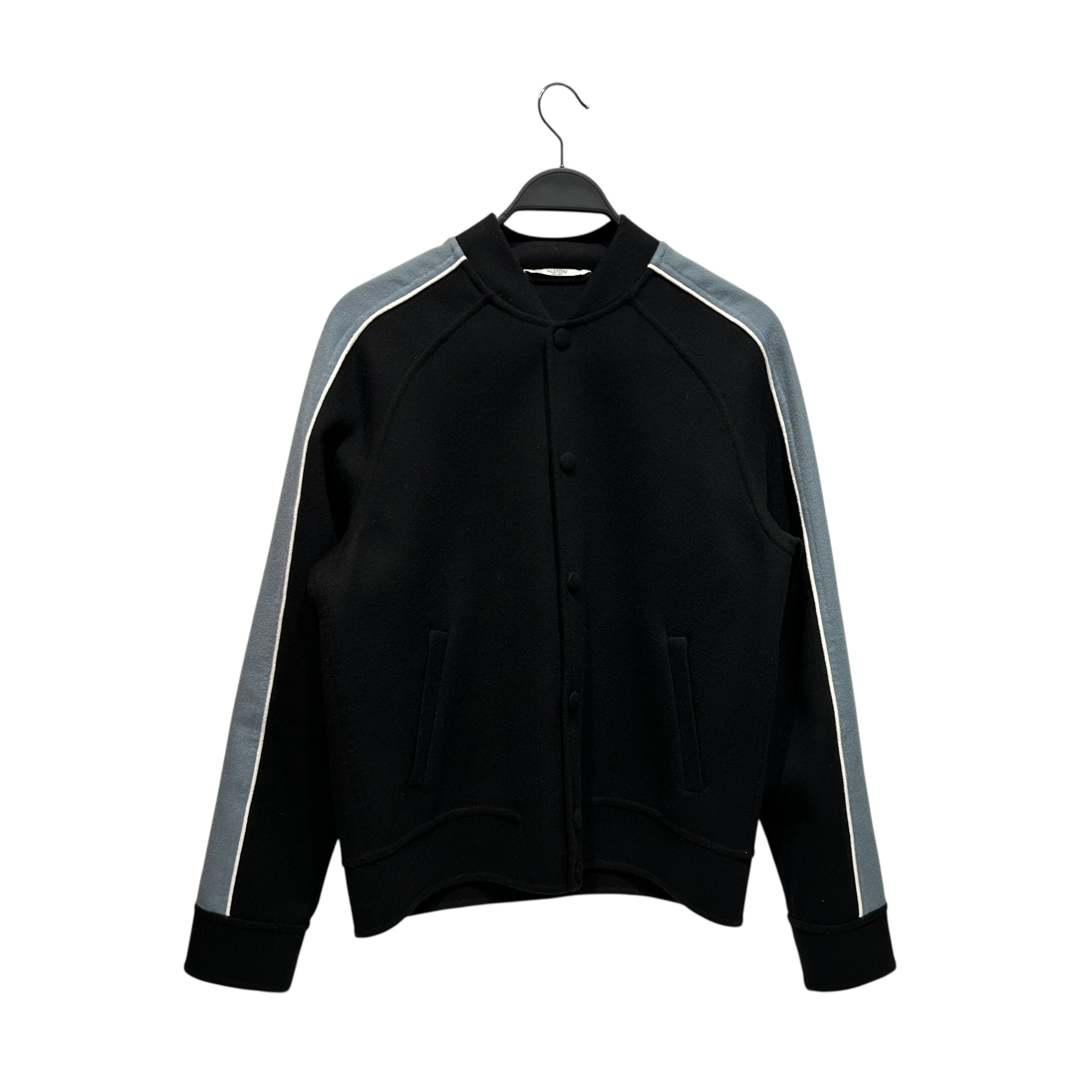 VALENTINO/Jacket/46/Wool/BLK/Stripe/STRIPED BOMBER view 1
