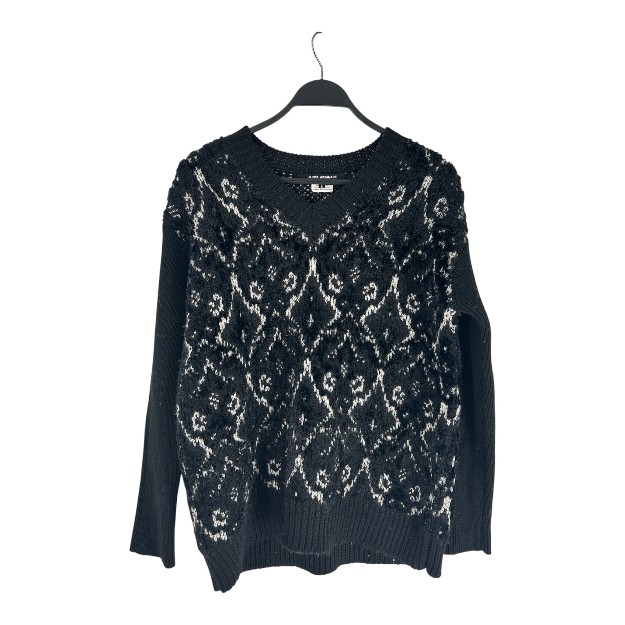 JUNYA WATANABE COMME des GARCONS/Sweater/S/Wool/BLK/JBN014 view 1