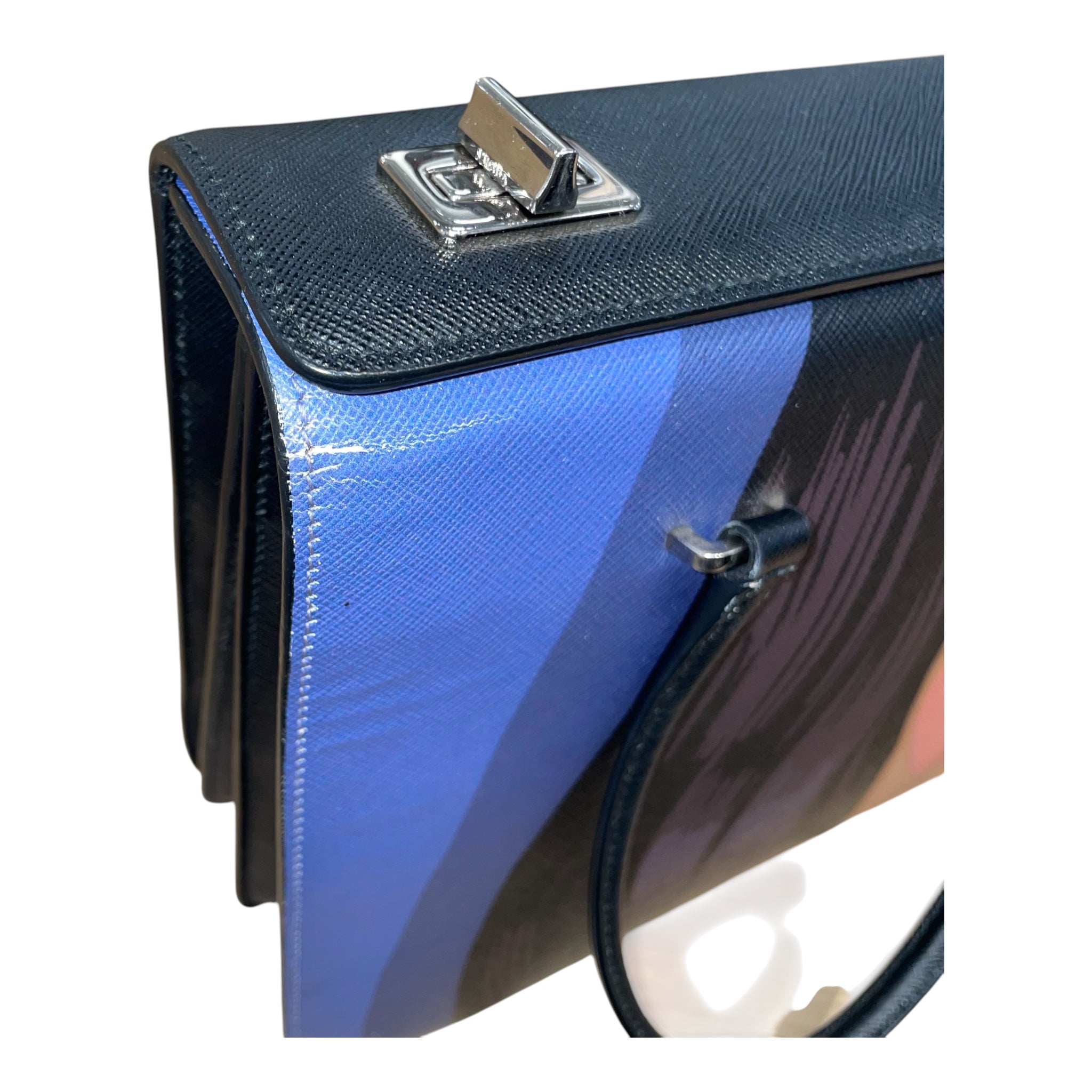 PRADA/Hand Bag/Leather/BLK/SAFFIANO GIRL FACE HANDLE BAG view 9