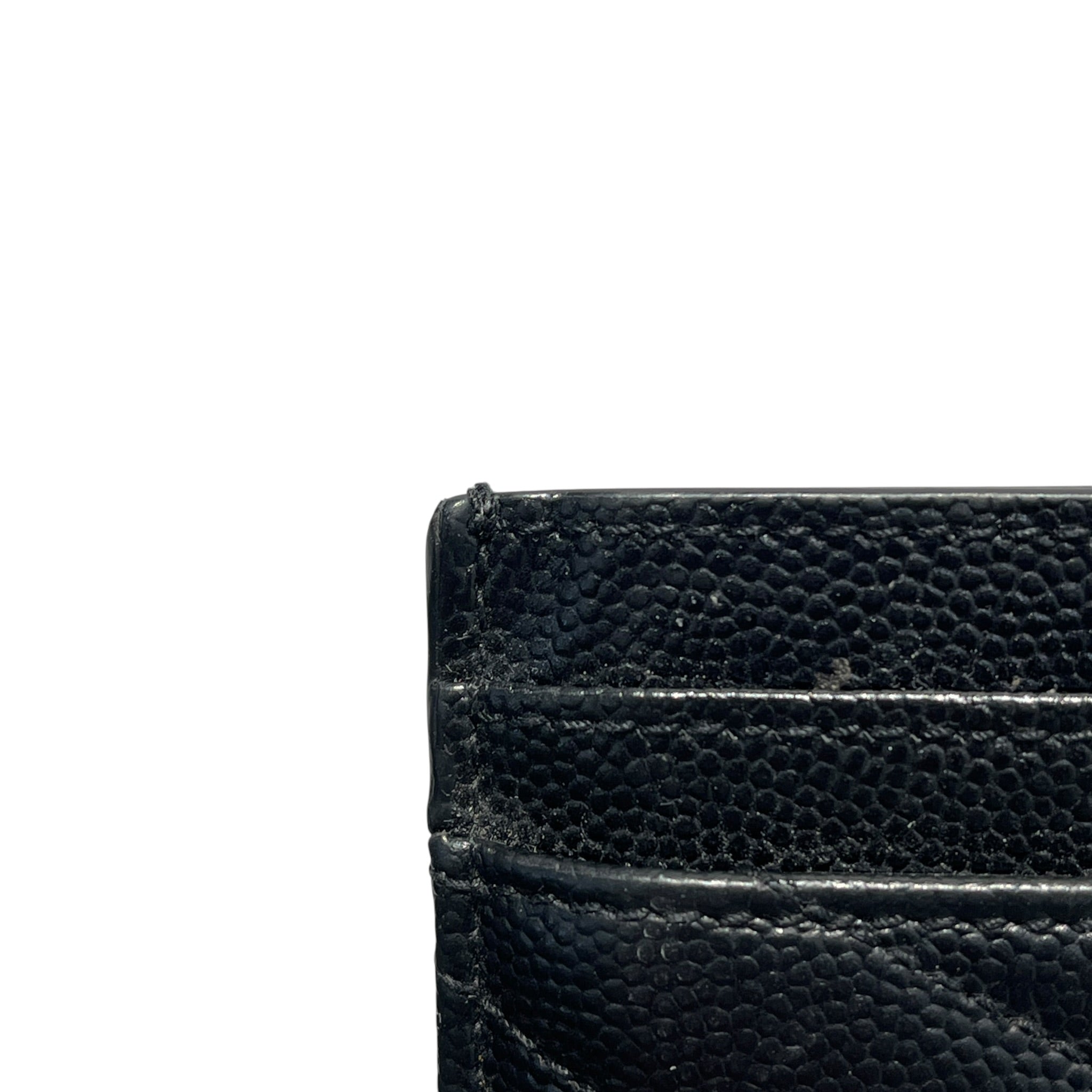 YVES SAINT LAURENT/Card Case/Leather/BLK/M's/CASSANDRE METALASSE/SILVER view 7