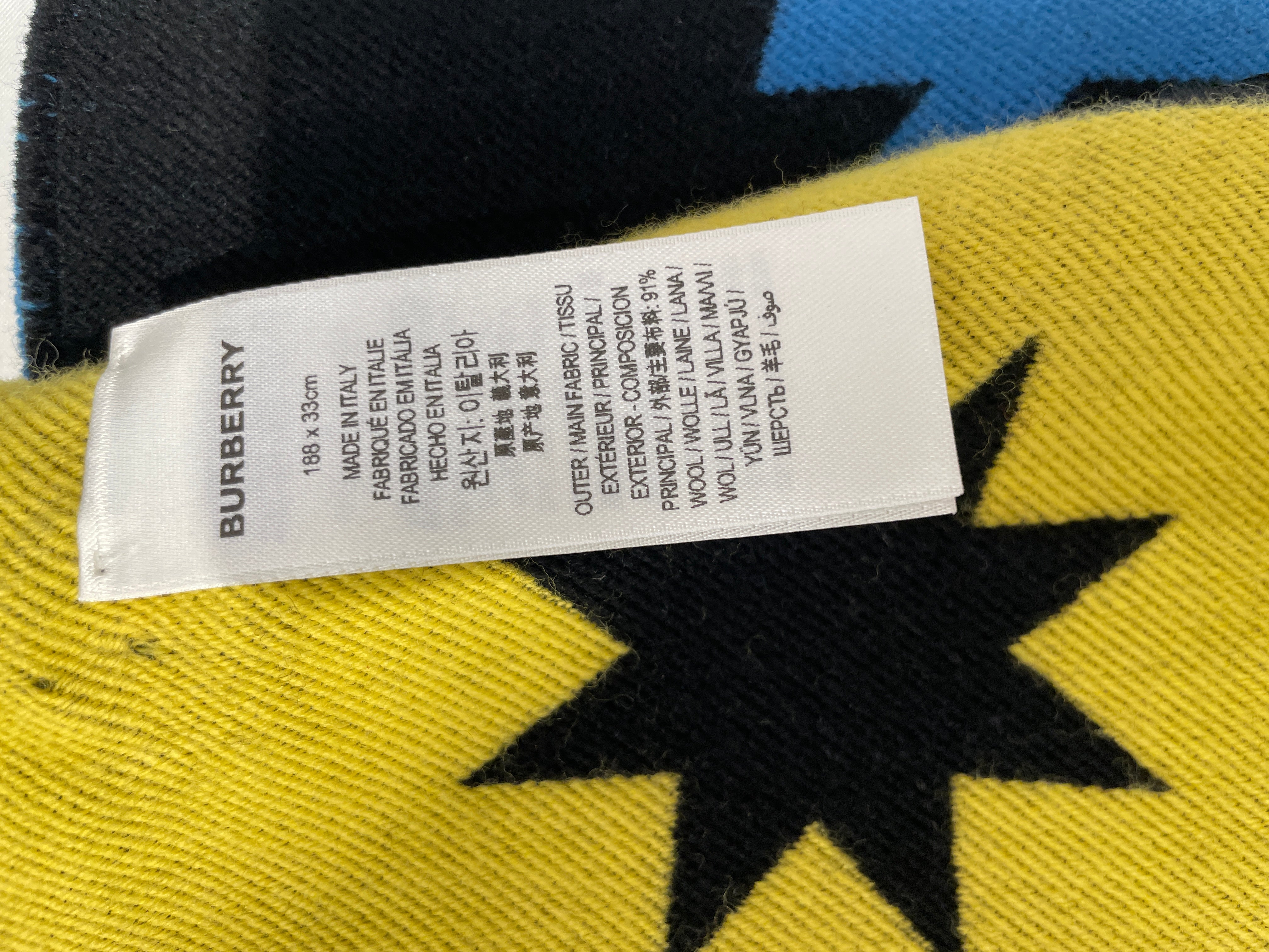 BURBERRY LONDON/Scarve/All Over Print/Wool/BLU/GO OUTSIDE AND FIND YOUR DESTI view 3