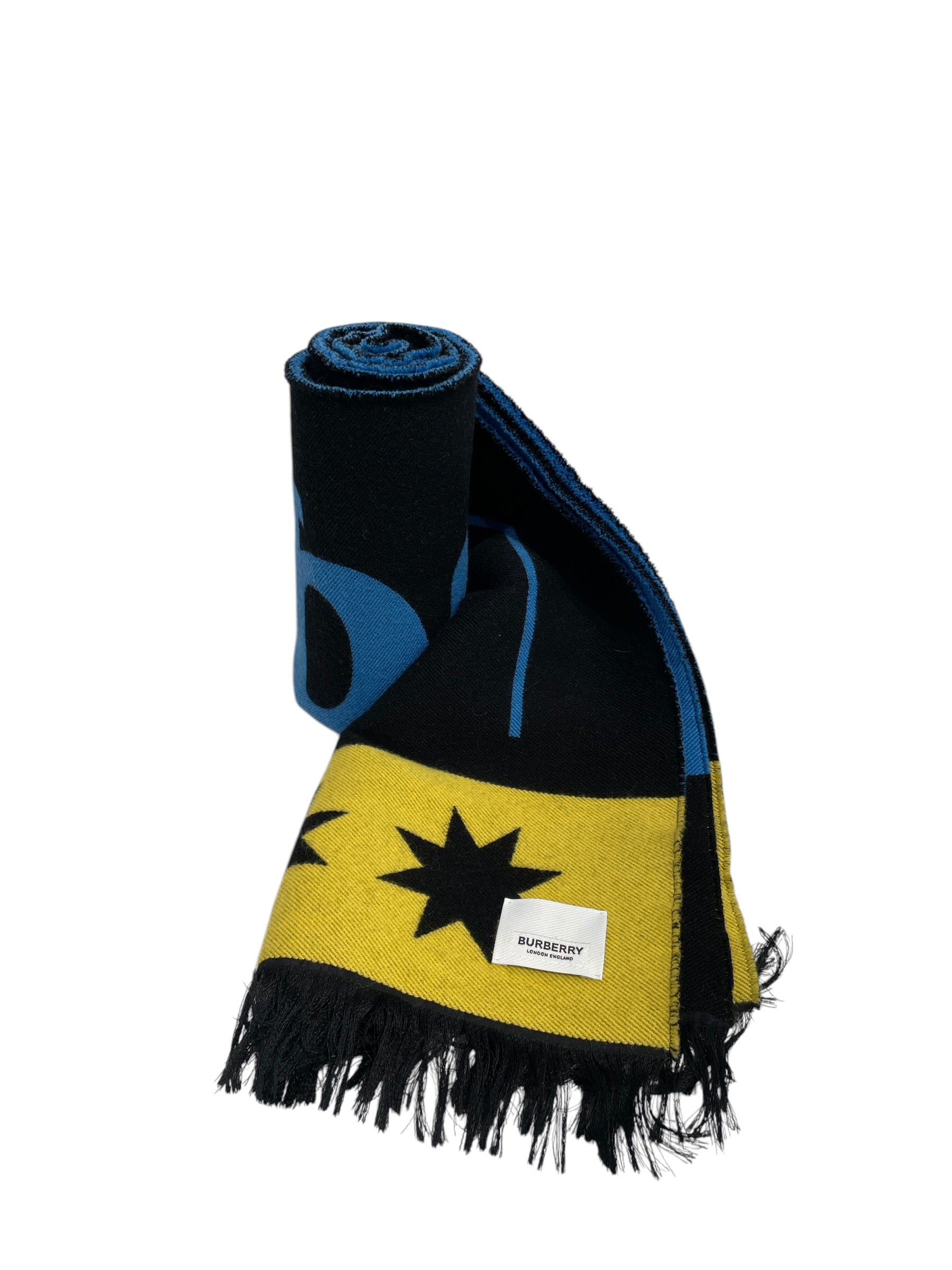 BURBERRY LONDON/Scarve/All Over Print/Wool/BLU/GO OUTSIDE AND FIND YOUR DESTI view 1