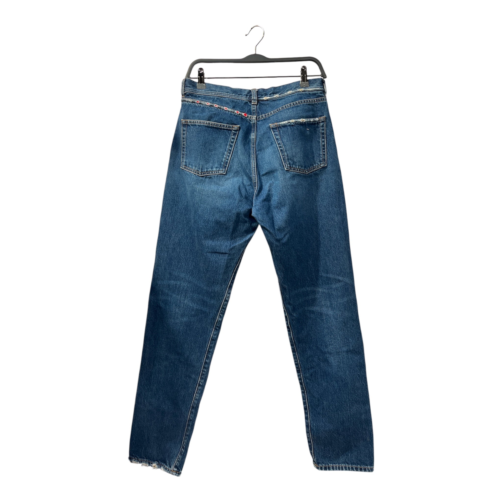SAINT LAURENT/Straight Pants/30/Cotton/BLU/DISTRESSING, D19 W/SL-MW view 2