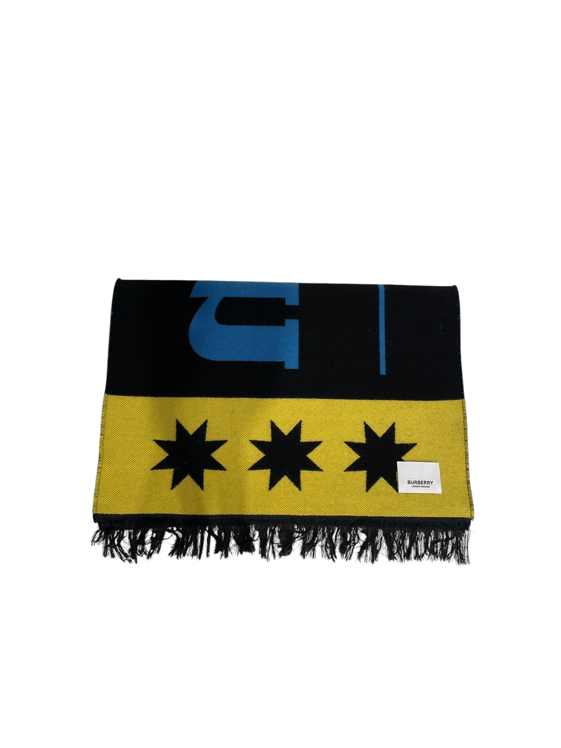 BURBERRY LONDON/Scarve/All Over Print/Wool/BLU/GO OUTSIDE AND FIND YOUR DESTI view 2