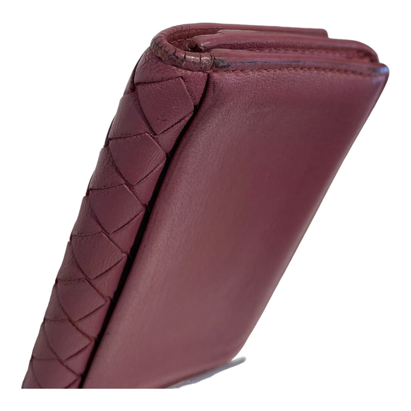 BOTTEGA VENETA/Trifold Wallet/Leather/PNK/B06142040H