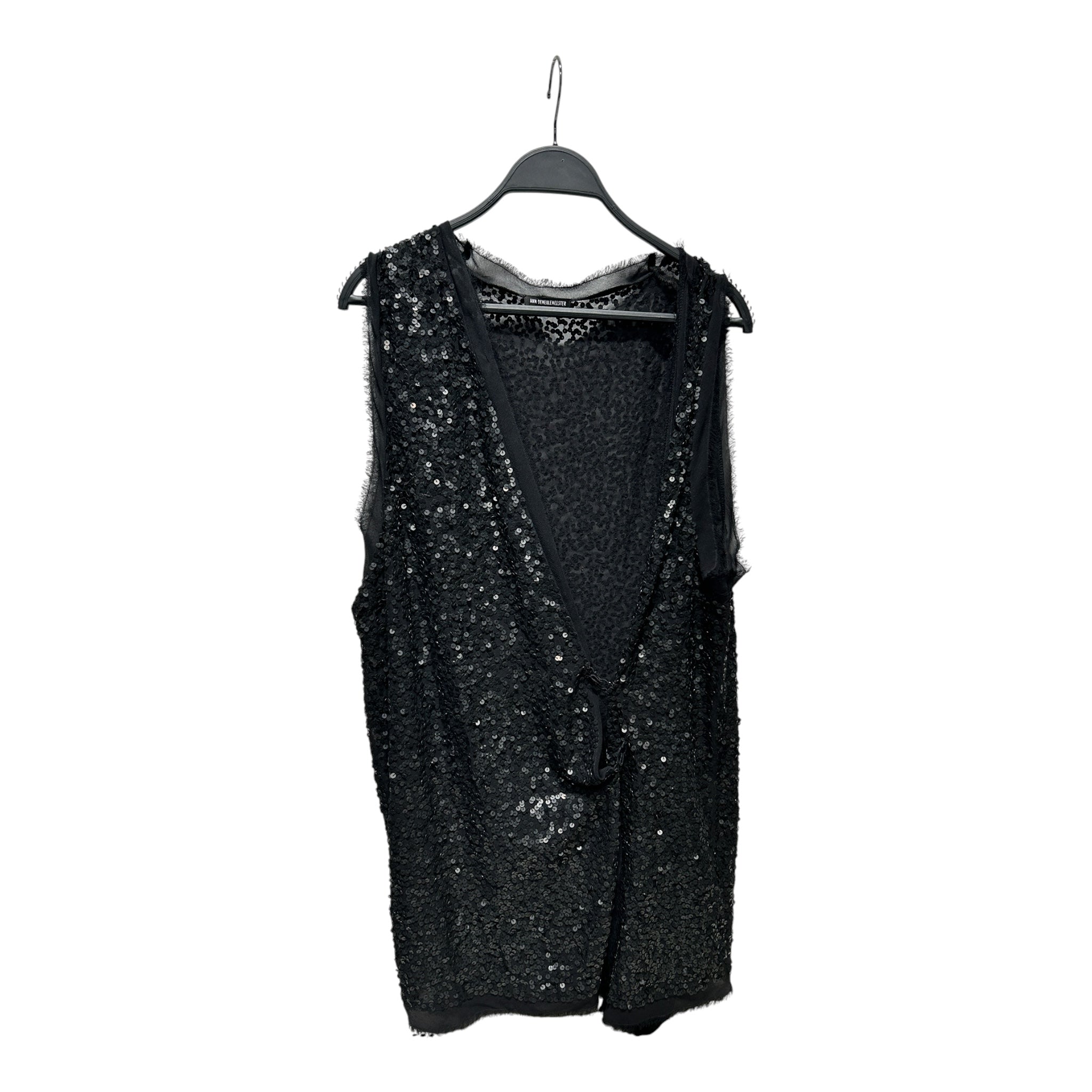 ANN DEMEULEMEESTER/Dress/M/Silk/BLK/ view 1