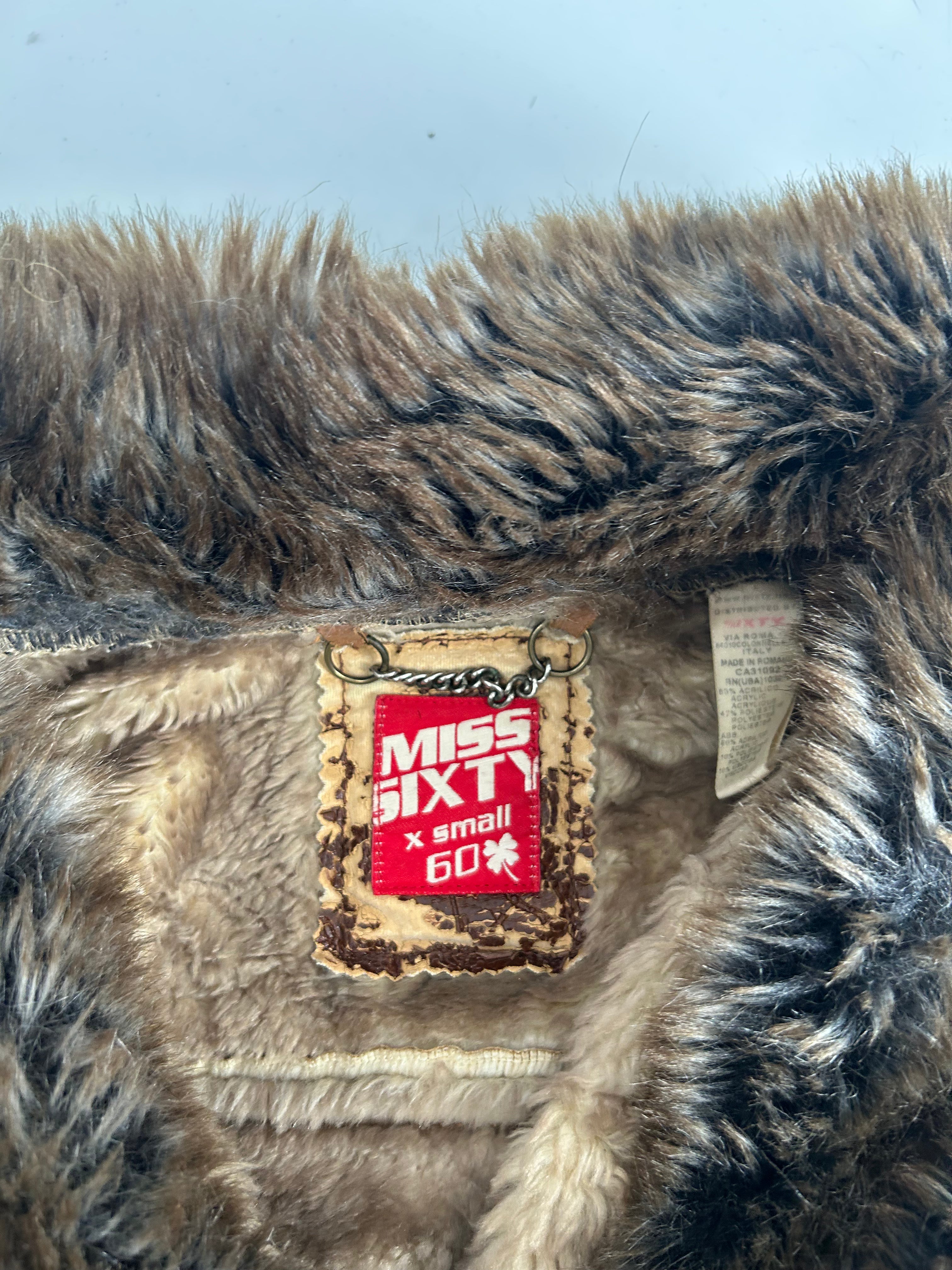 MISS SIXTY/Jacket/XS/Polyester/CML/FAUX FUR view 3