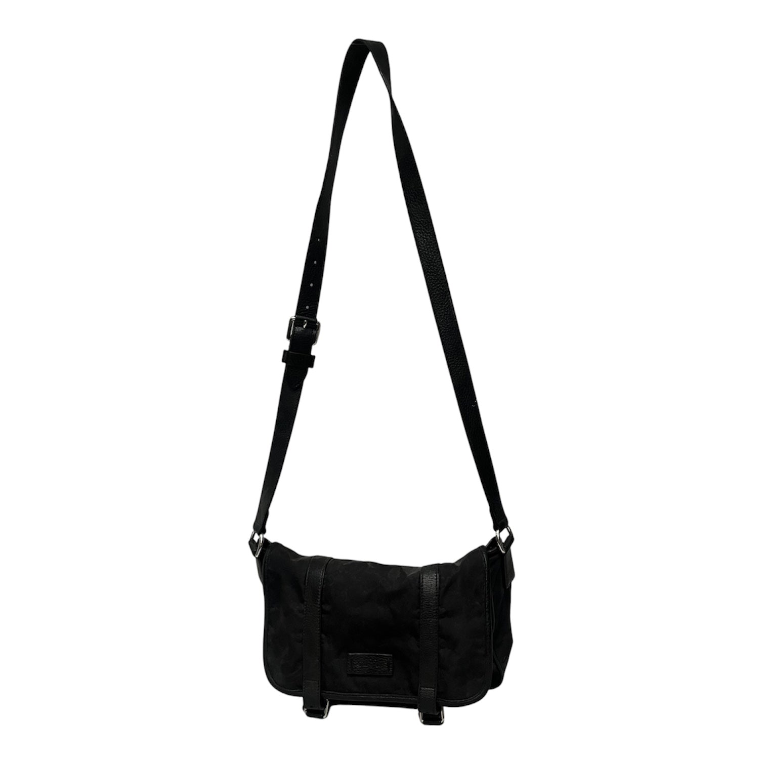 GUCCI/Cross Body Bag/Monogram/Nylon/BLK/guccissima messenger view 1