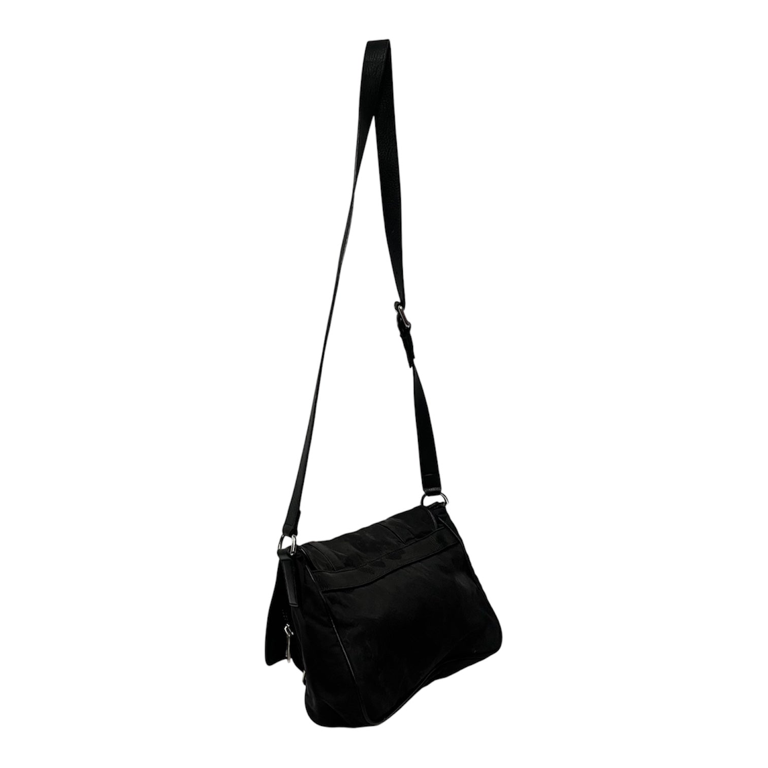 GUCCI/Cross Body Bag/Monogram/Nylon/BLK/guccissima messenger view 3