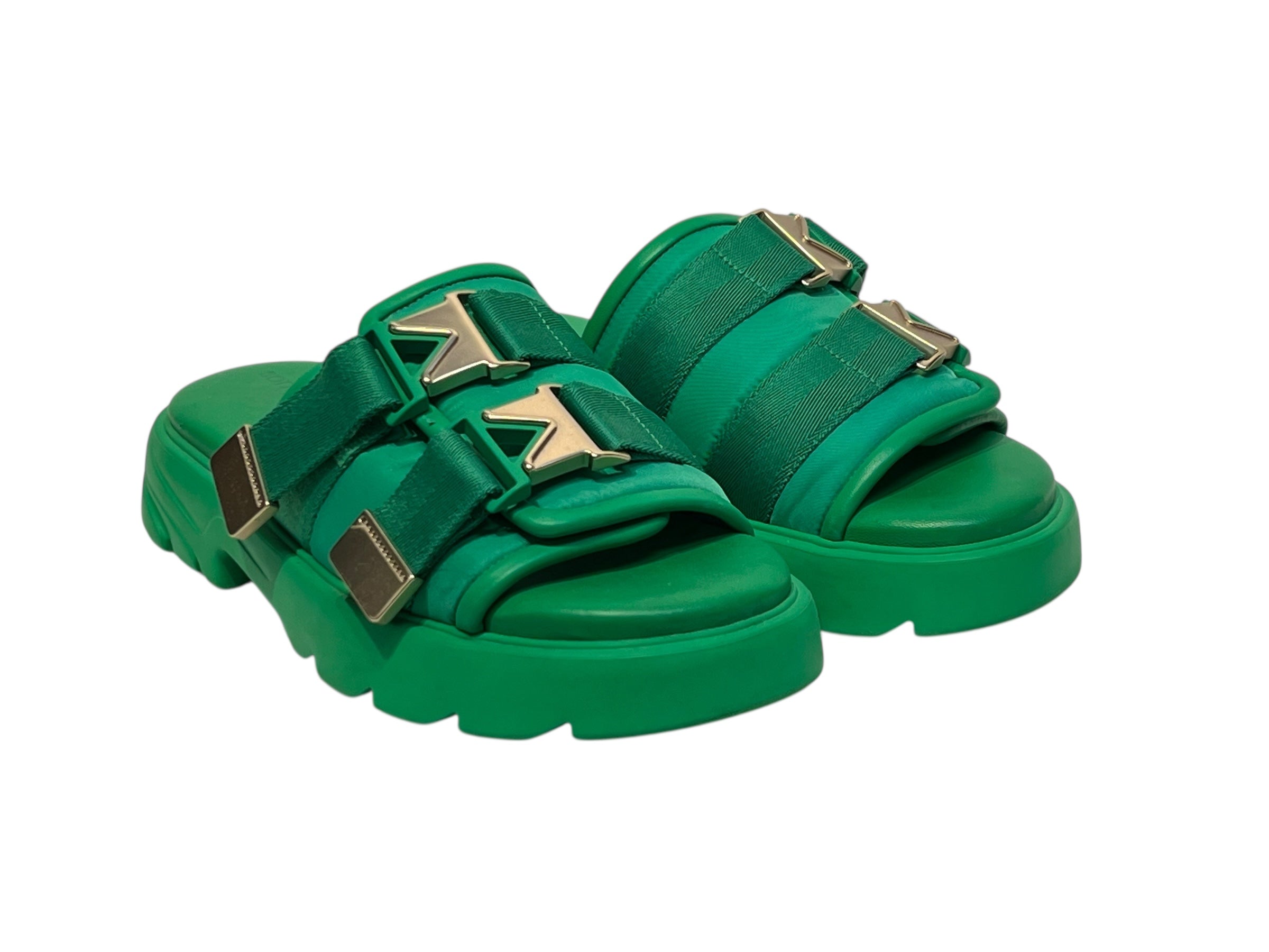 BOTTEGA VENETA/Sandals/EU 41/Leather/GRN/FLASH LEATHER SANDALS view 1