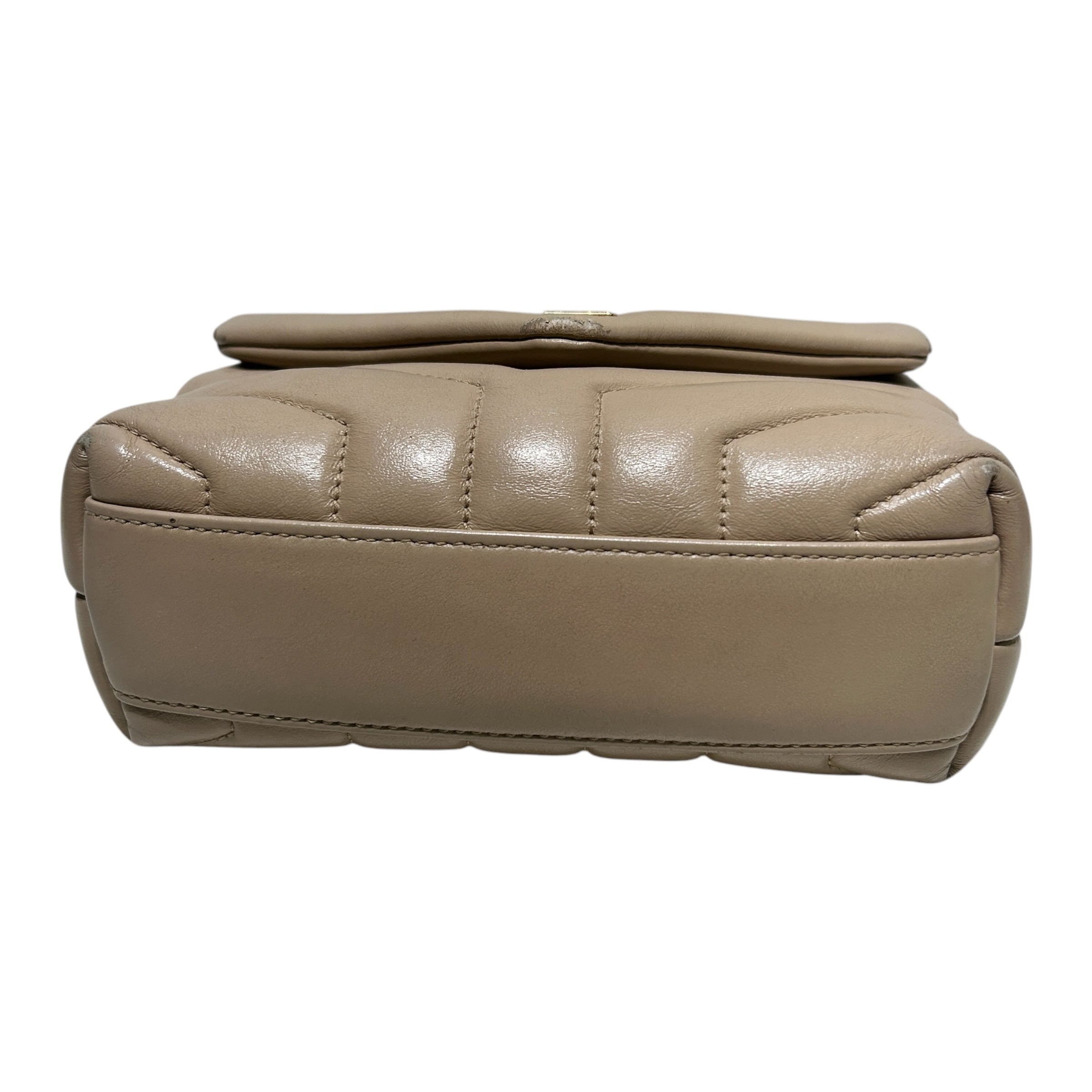 YVES SAINT LAURENT/Bag/Leather/BEG/quilt toy loulou view 3