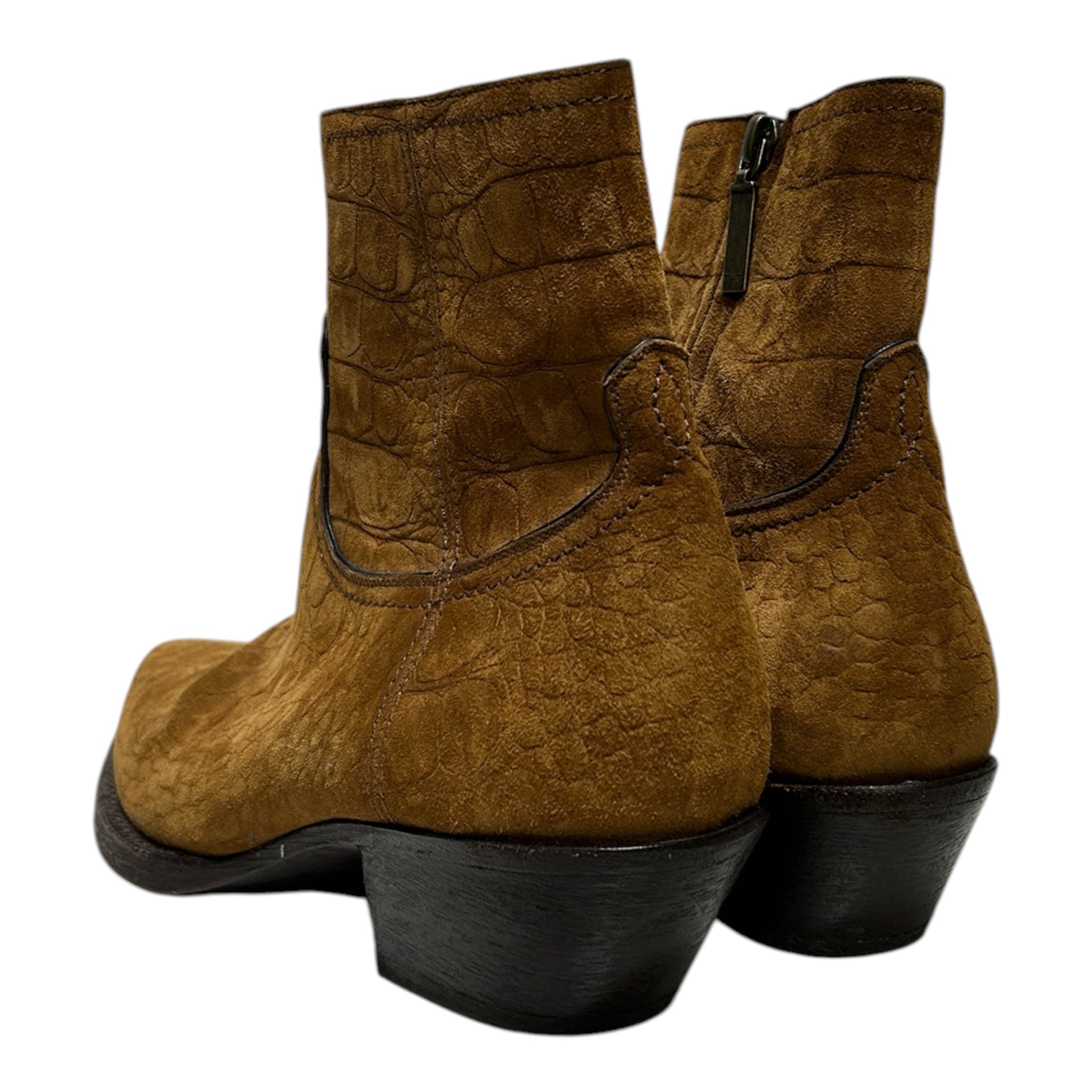 SAINT LAURENT/Cowboy Boots/EU 40/Suede/CML/LUKAS CROCODILE BOOT view 2