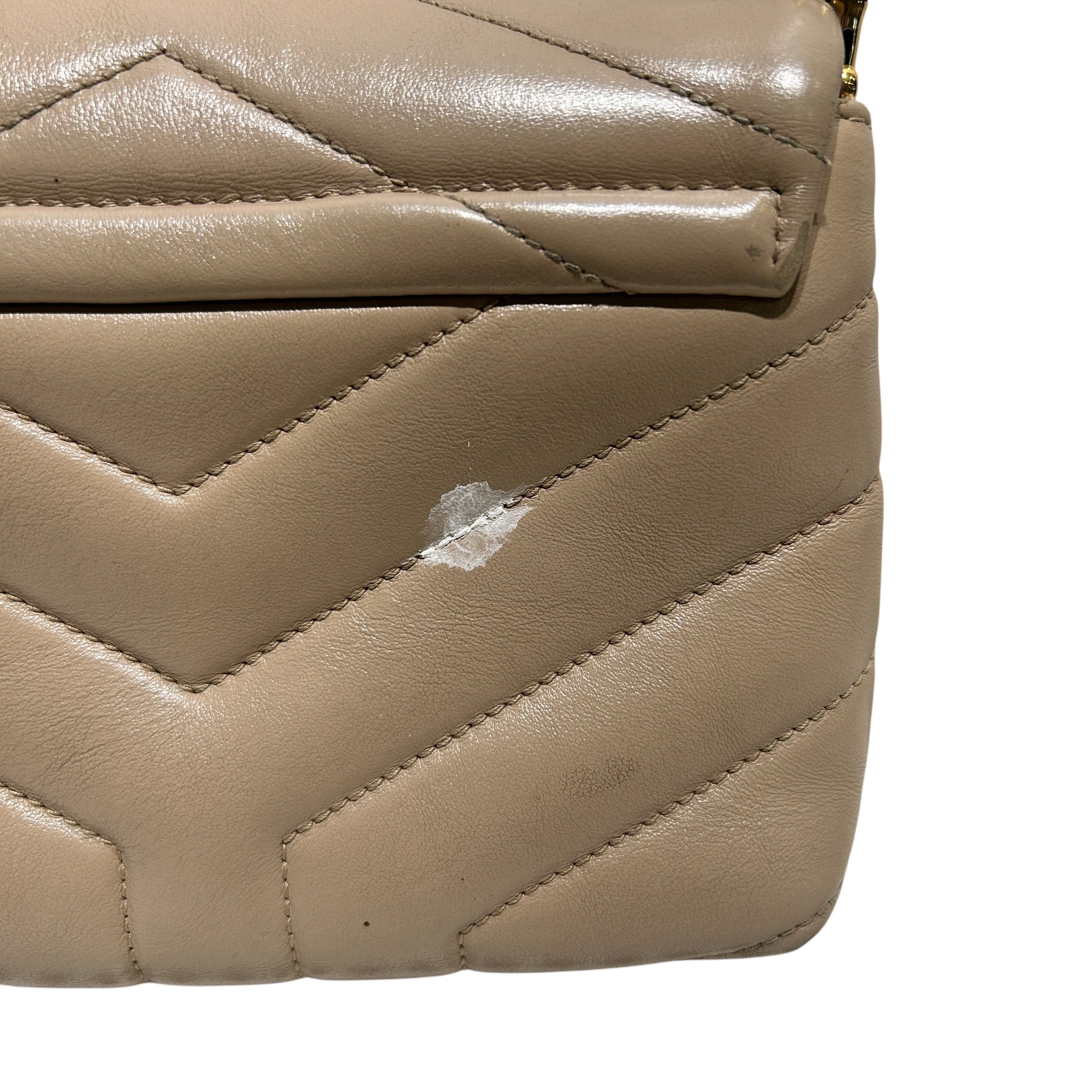 YVES SAINT LAURENT/Bag/Leather/BEG/quilt toy loulou view 6