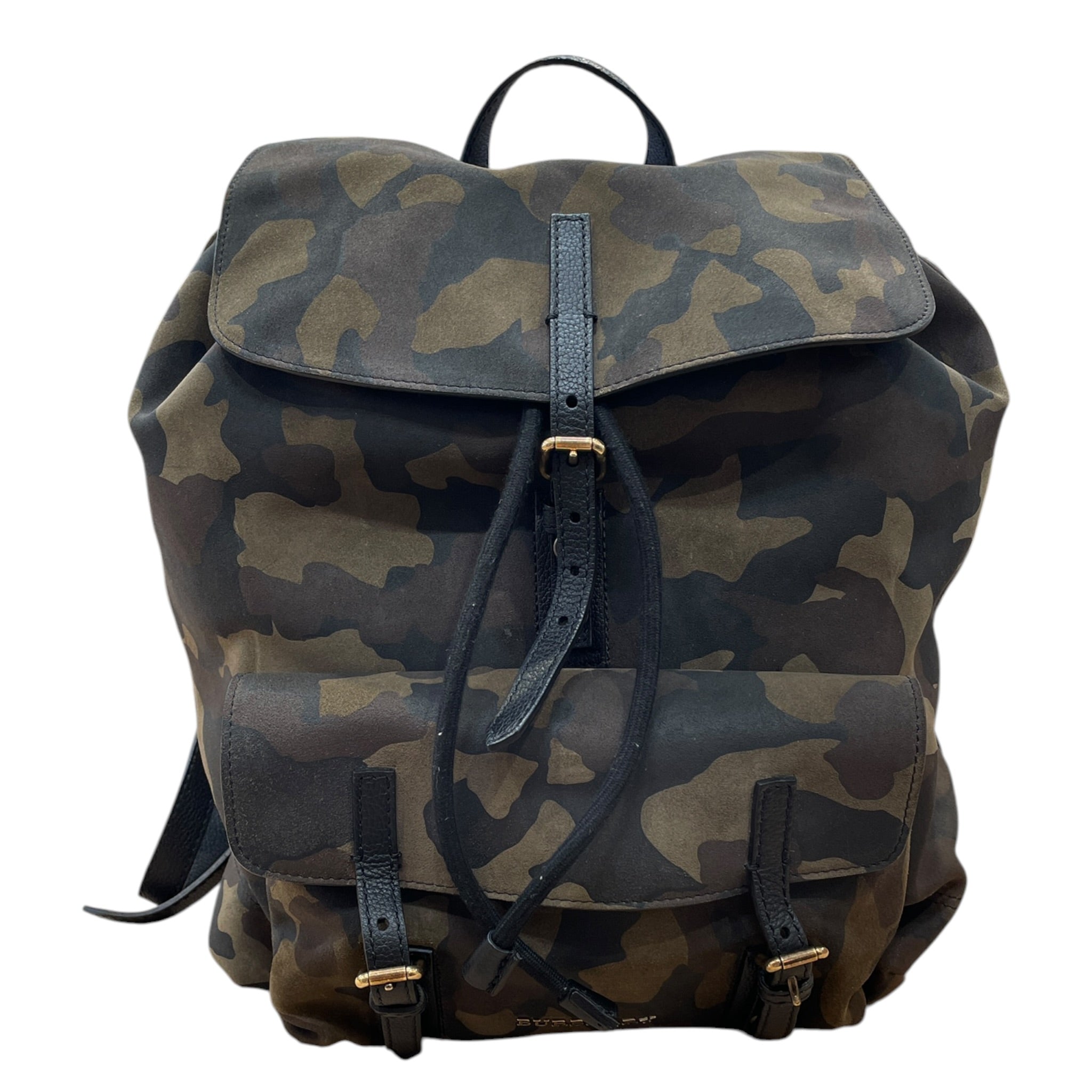 BURBERRY/Backpack/Camouflage/Suede/GRN/ view 1