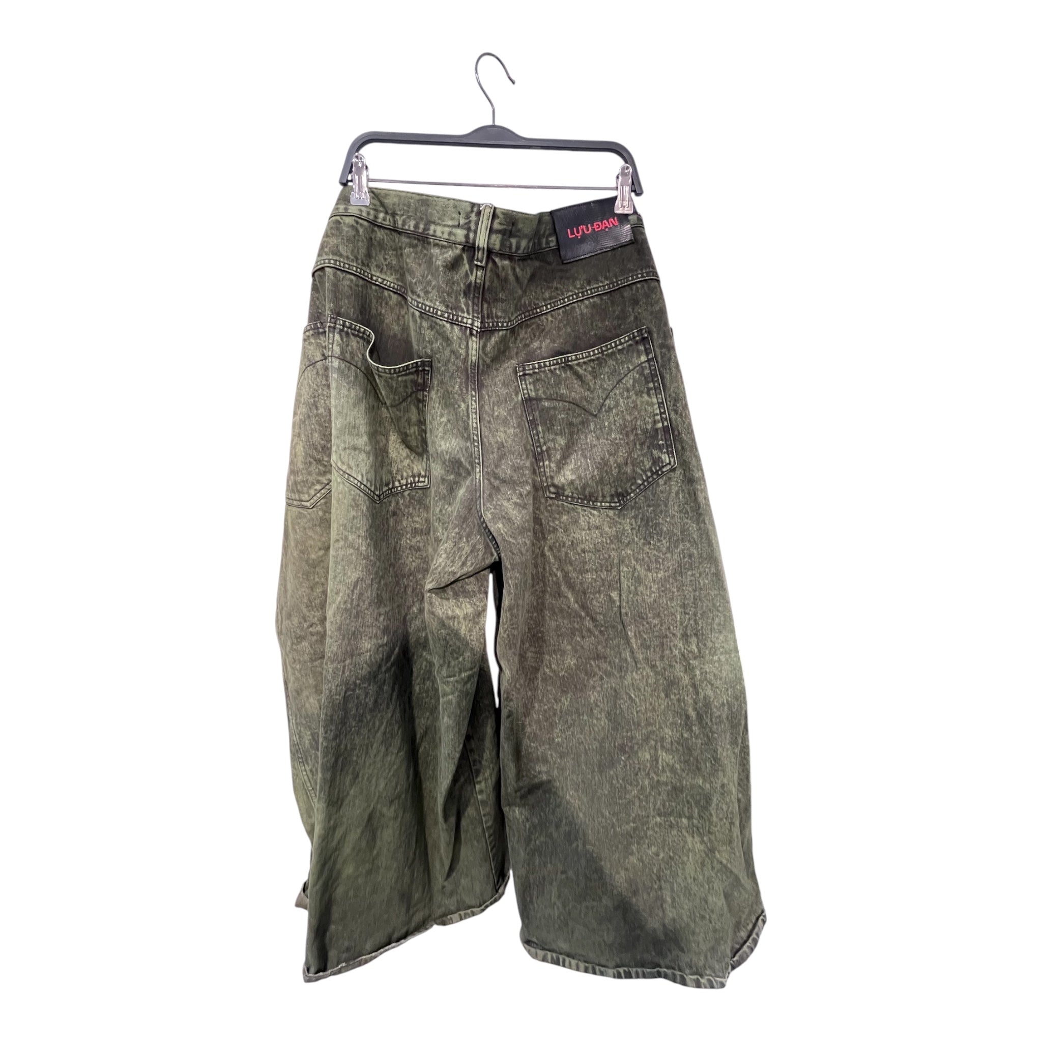 LU'U DAN/Straight Pants/34/Cotton/KHK/Button Fly/maxi jeans view 2