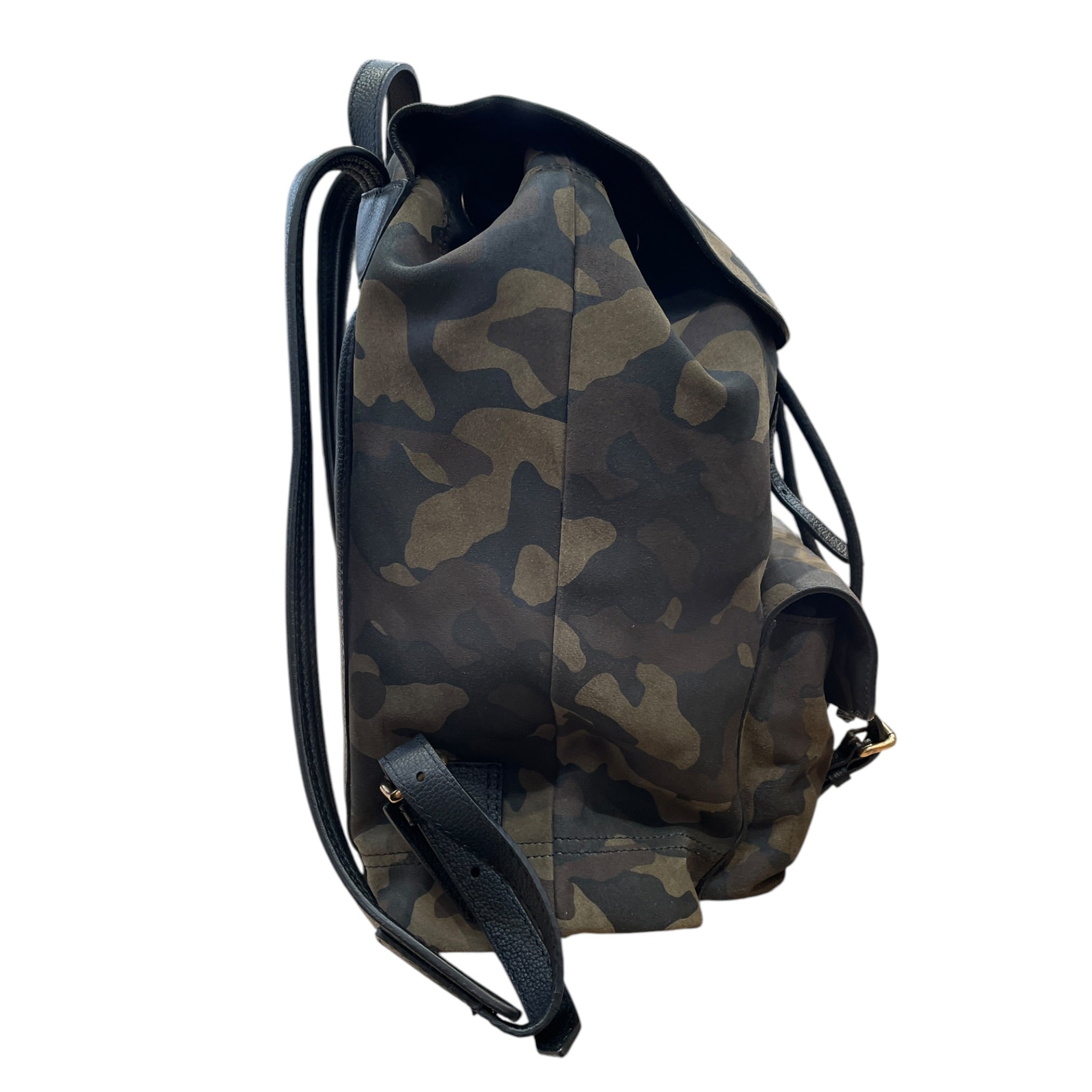 BURBERRY/Backpack/Camouflage/Suede/GRN/ view 3