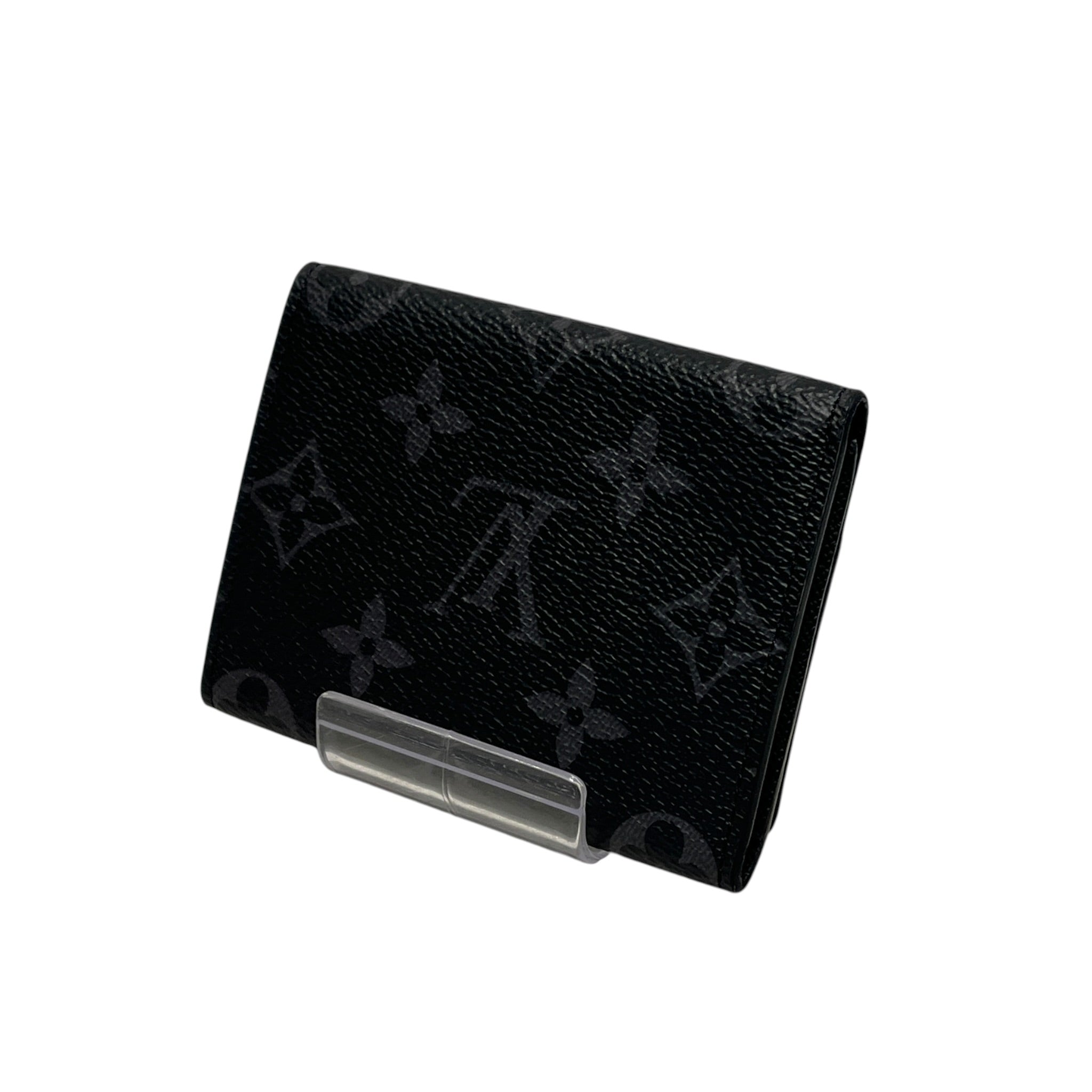 LOUIS VUITTON/Bifold Wallet/Monogram/Leather/BLK/M's/ENVELOPE CARD HOLDER view 2