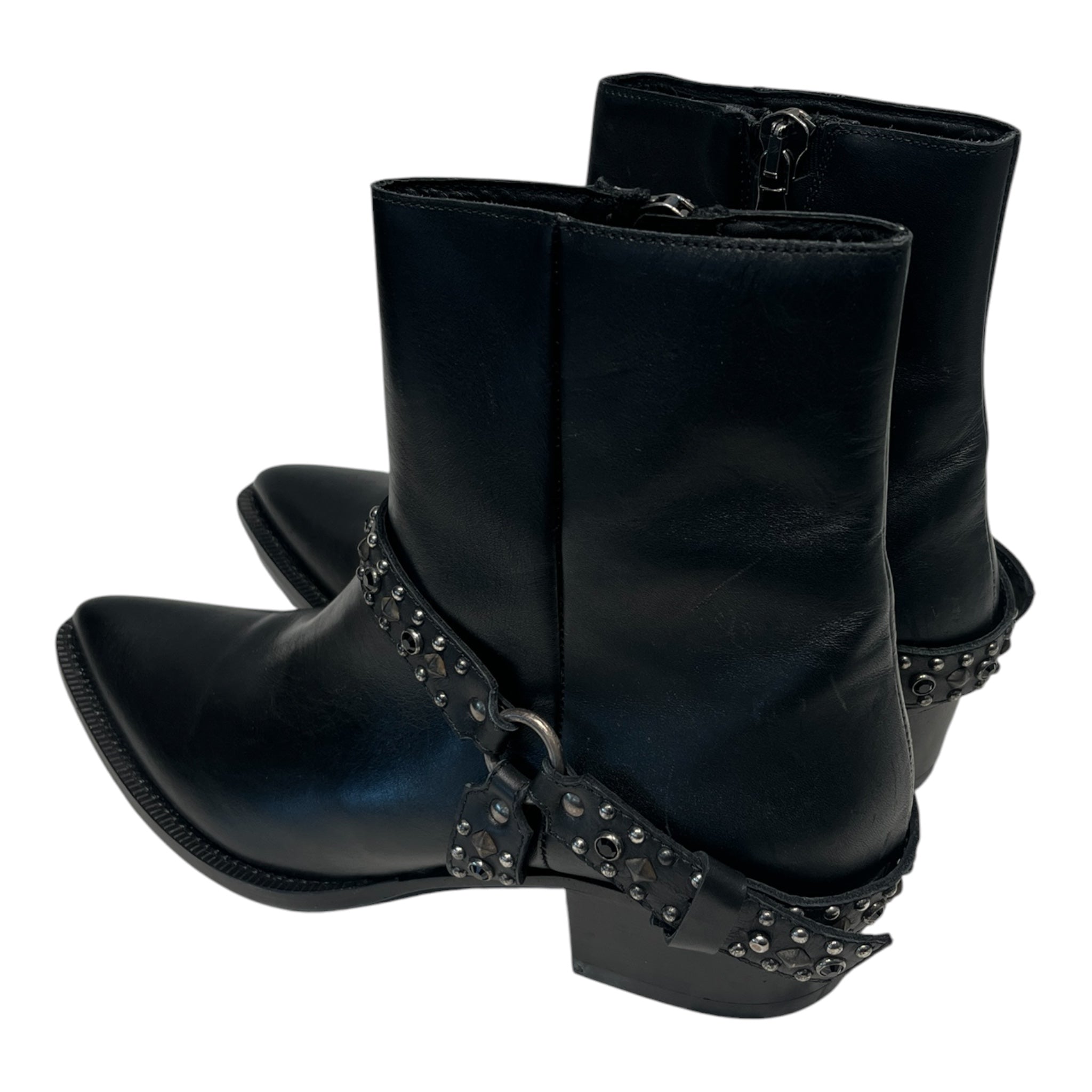 AMIRI/Biker Boots/EU 46/Leather/BLK/bedazzeled  boots view 2