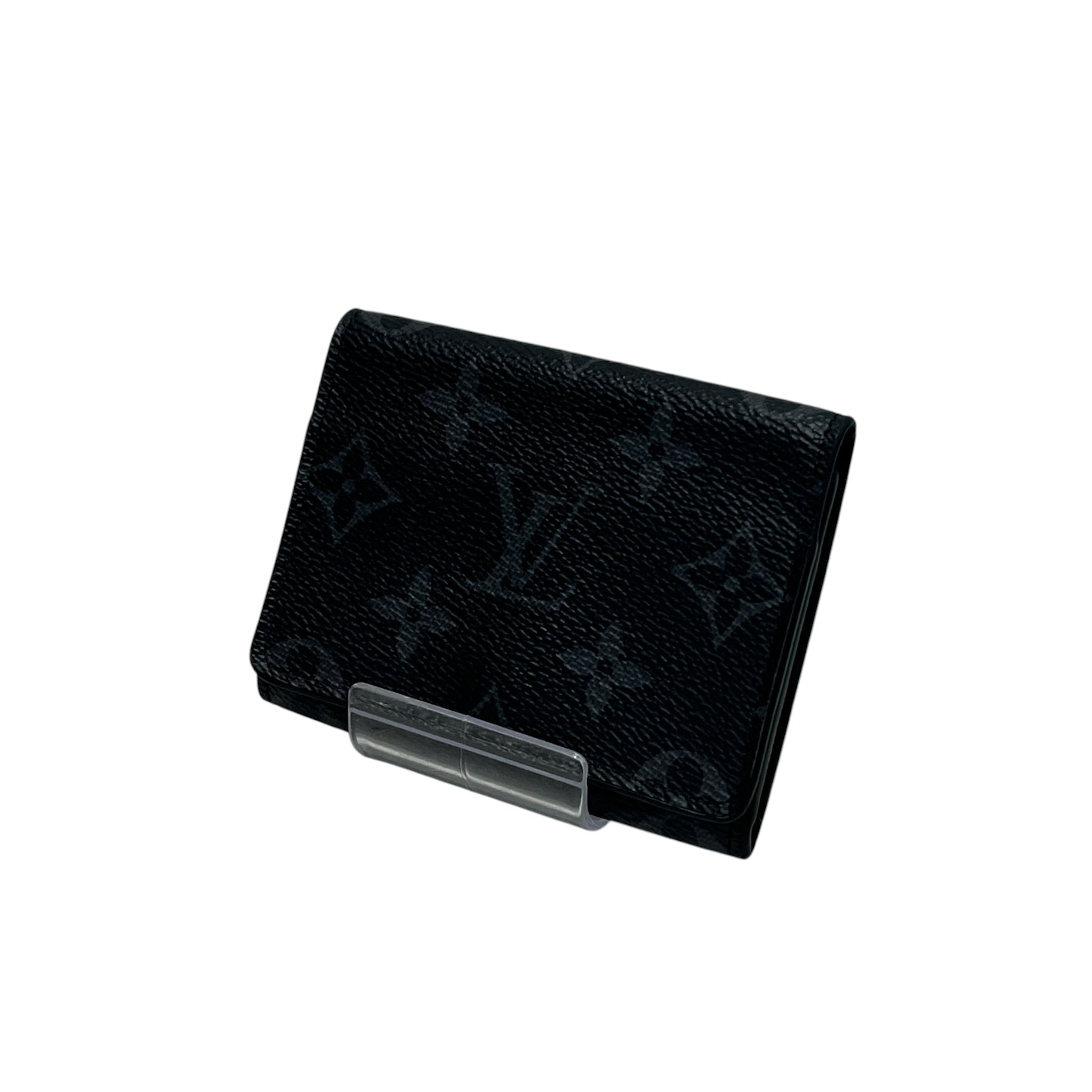 LOUIS VUITTON/Bifold Wallet/Monogram/Leather/BLK/M's/ENVELOPE CARD HOLDER view 1