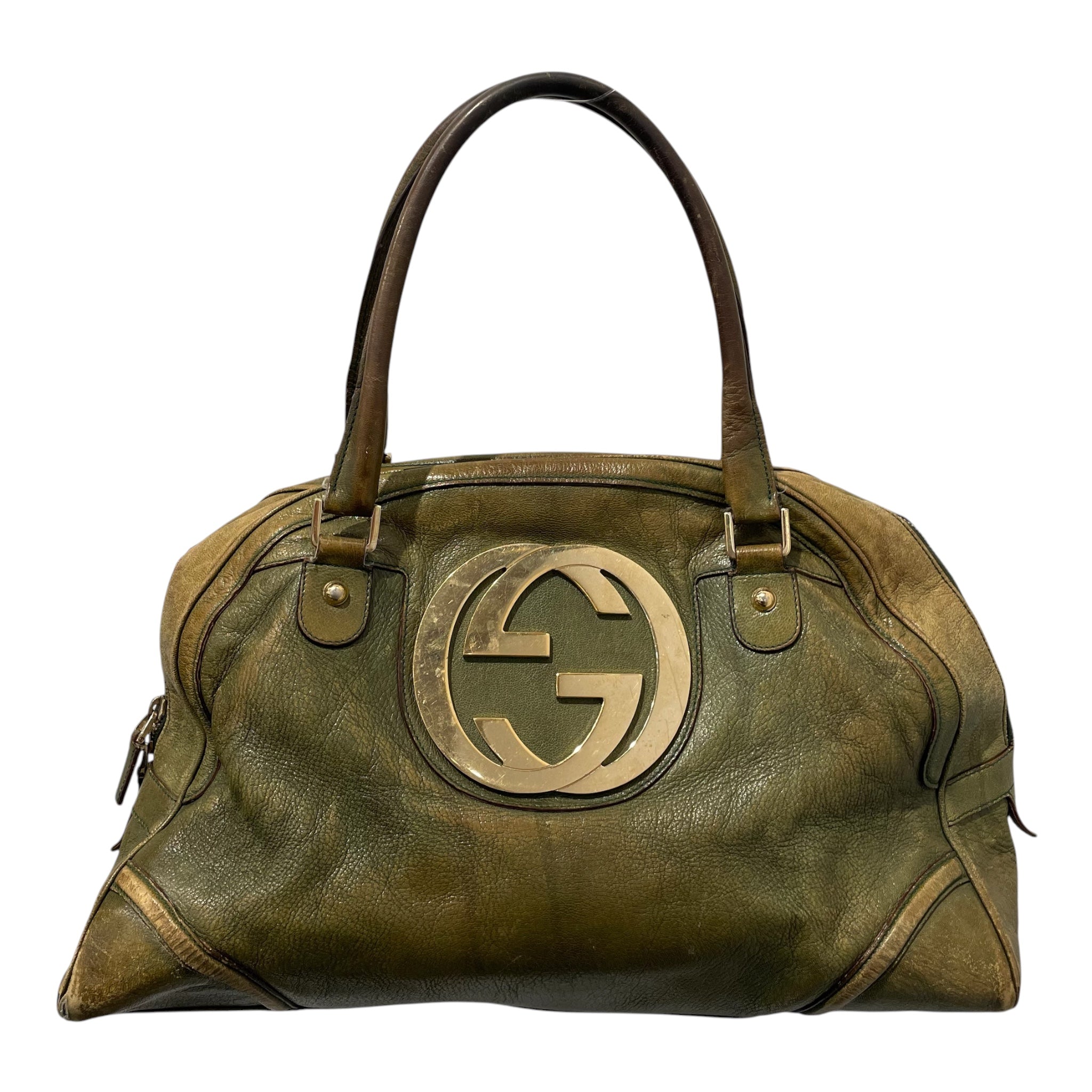 GUCCI/Hand Bag/Leather/GRN/GG BOWLER BAG view 1