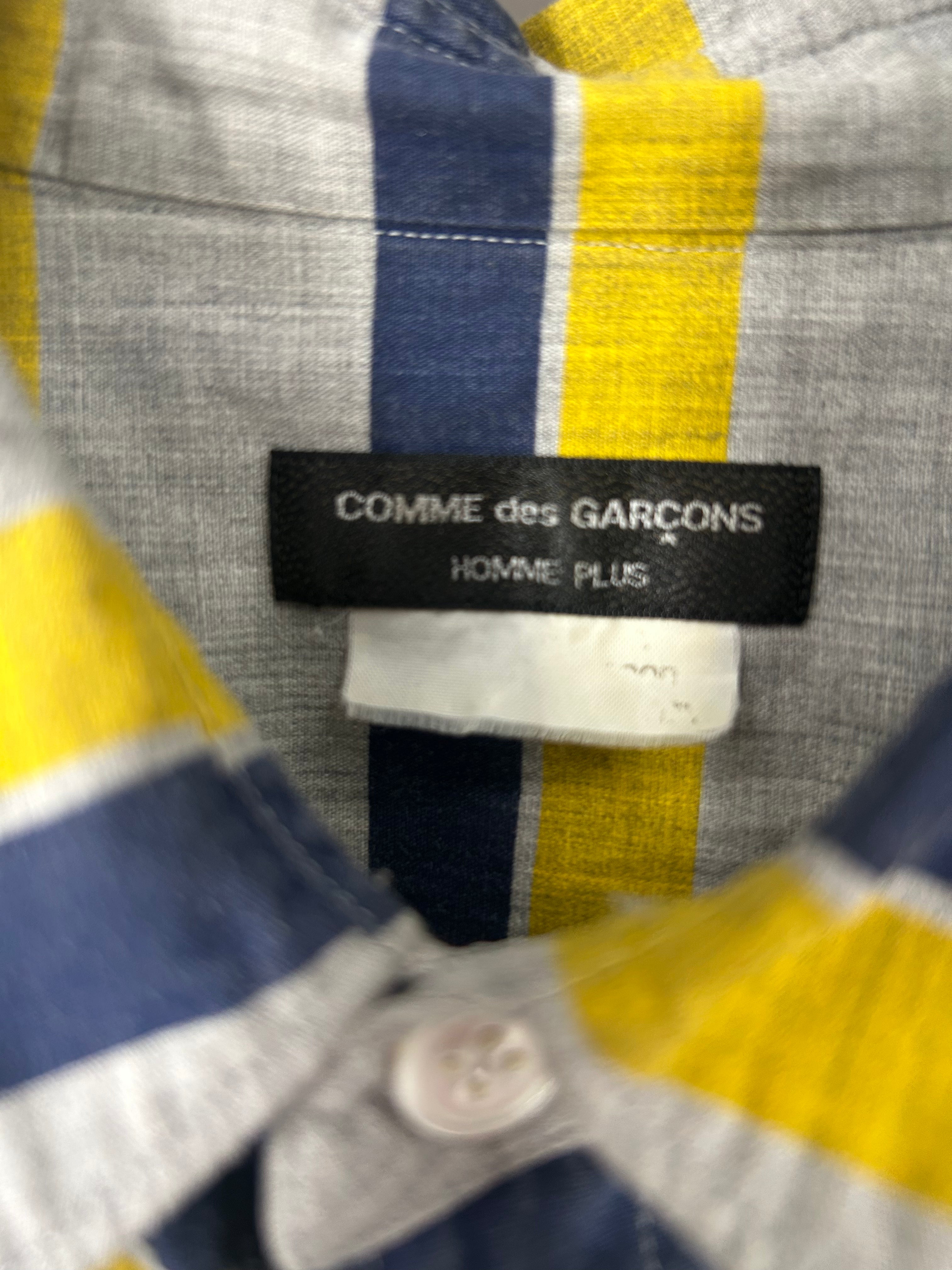 COMME des GARCONS HOMME PLUS/LS Shirt/Cotton/GRY/Stripe/RUNWAY 2004 WOOL BUNCH view 3