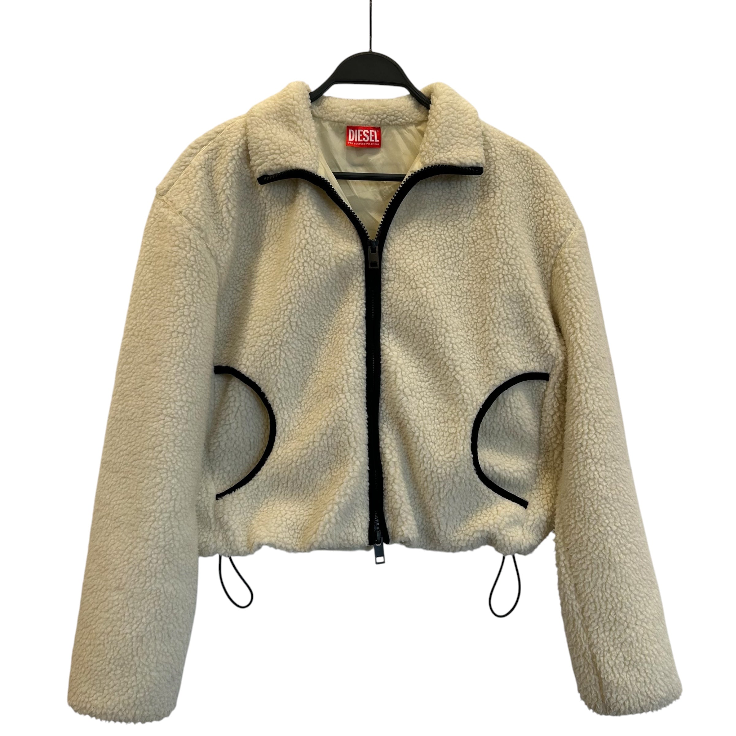 DIESEL/Fleece Jkt/S/Cotton/WHT/STITCHED LOGO ON BACK view 1