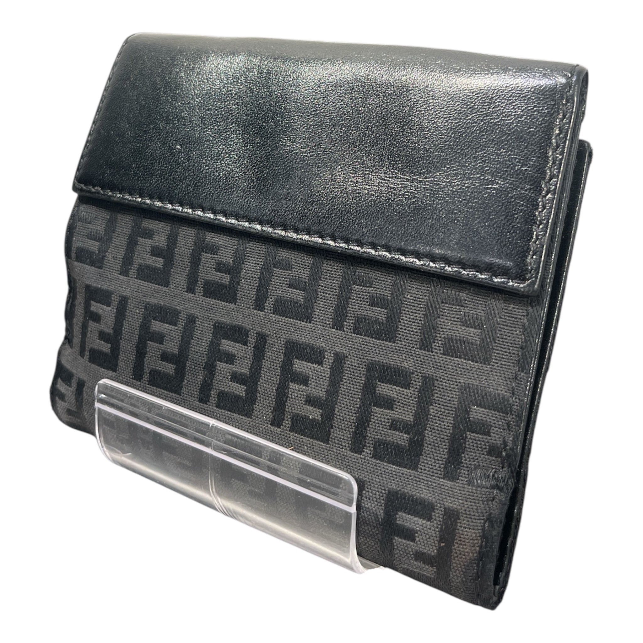 FENDI/Bifold Wallet/Monogram/Cotton/BLK/22708M0030019 view 1
