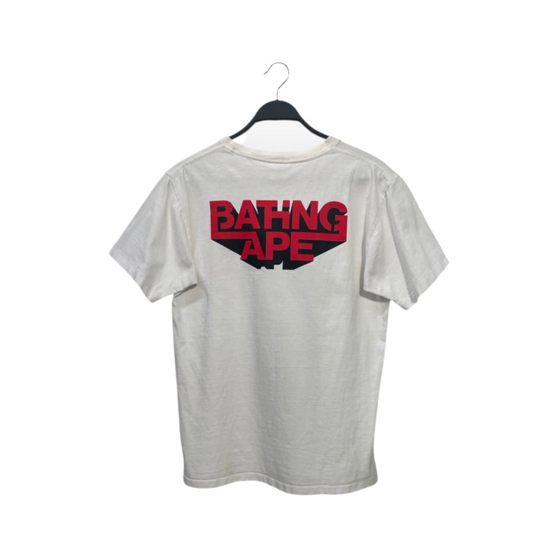 BAPE/T-Shirt/M/Cotton/WHT/Graphic/RED LOGO – 2nd STREET USA