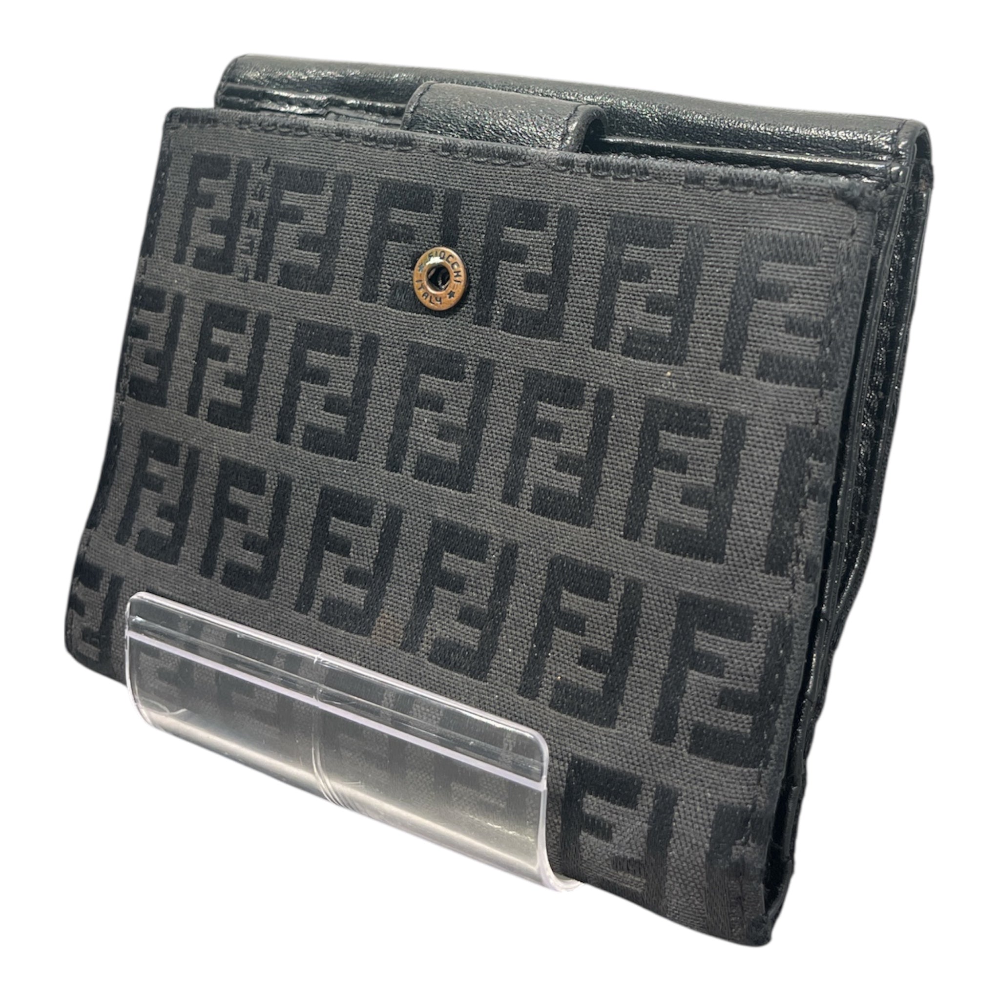 FENDI/Bifold Wallet/Monogram/Cotton/BLK/22708M0030019 view 2
